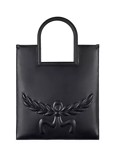Aren Medium Embossed Leather Tote Bag