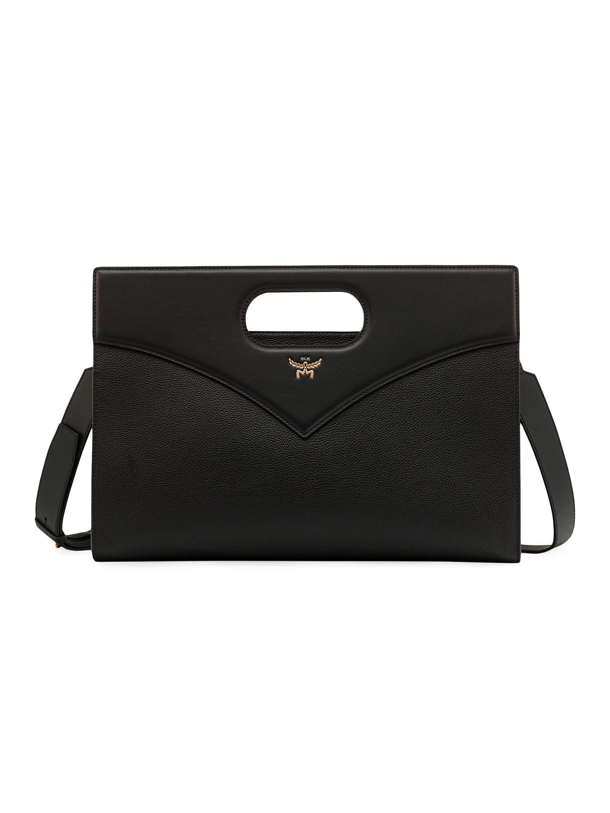 MCM Women's  Leather Top Handle Bag - Black