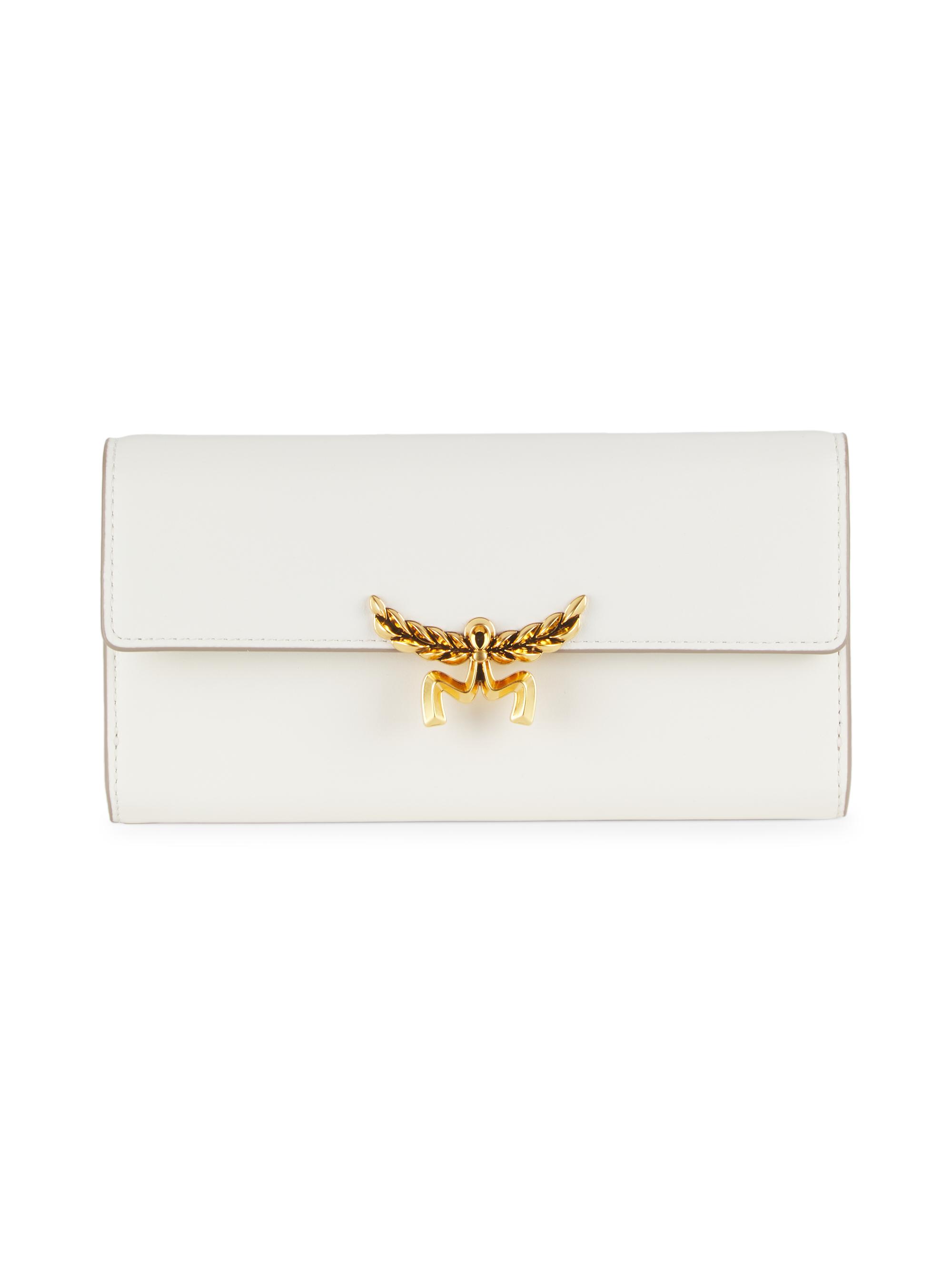 MCM Women's Lauretos Leather Wallet - Egret