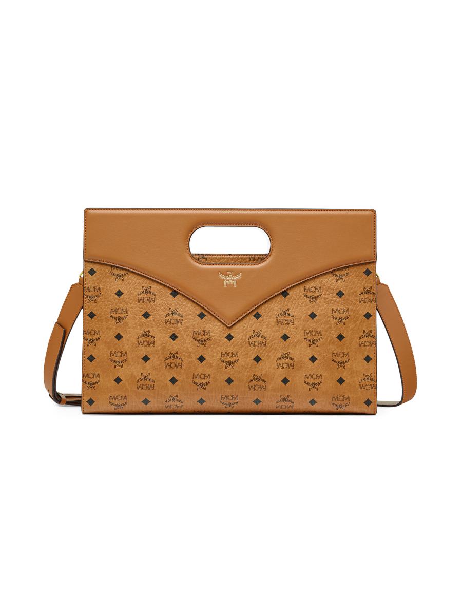 バッグ MCM VISETOS MONOGRAM LOGO HAND BAG PORCH Designer Leather