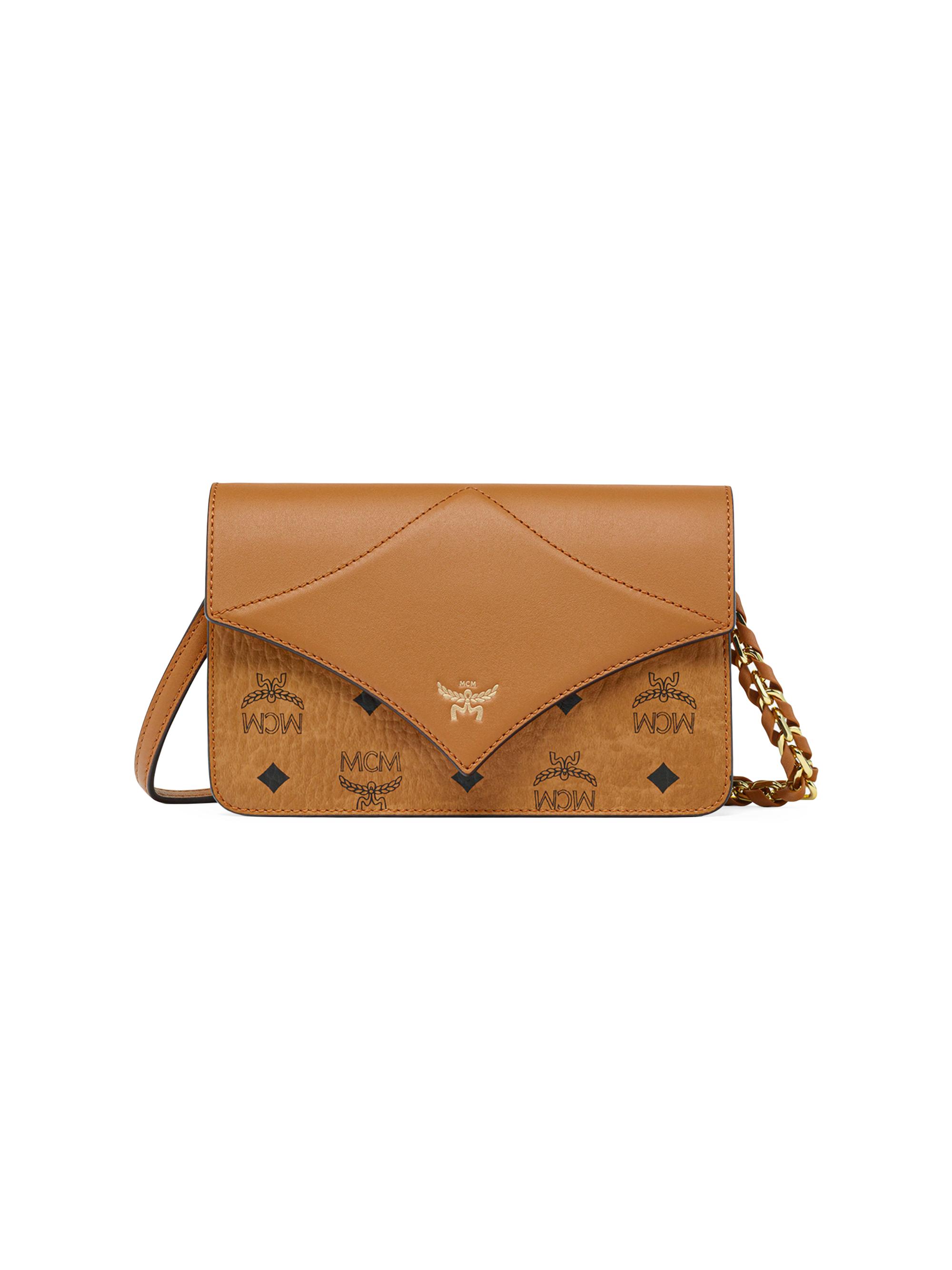 MCM Diamond Mini Visetos & Leather Shoulder Bag | Saks Fifth Avenue