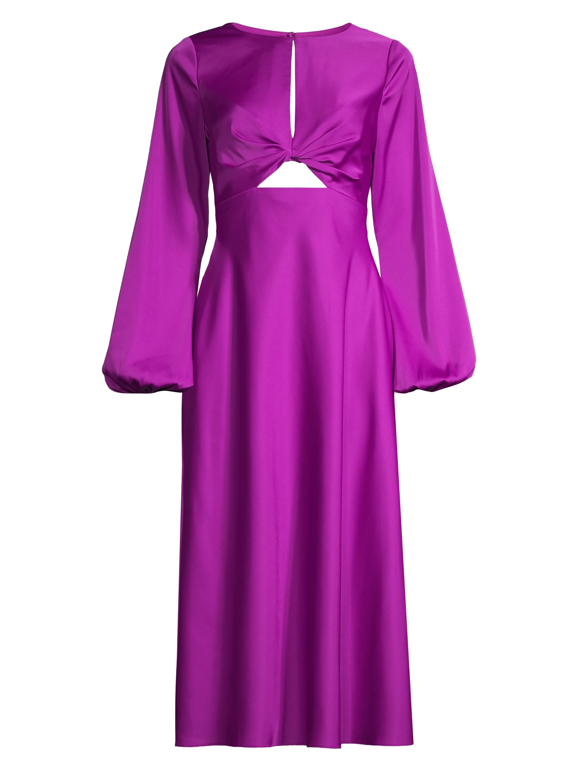 Liv Foster Women's Satin Cut-Out Midi-Dress - Wild Orchid