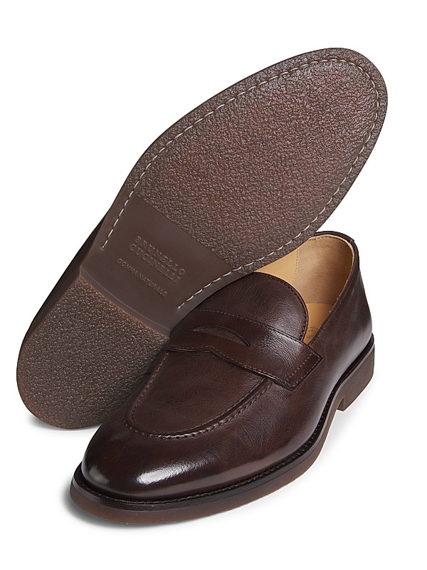 Shop Brunello Cucinelli Leather Loafers | Saks Fifth Avenue Shop Brunello Cucinelli Leather Loafers | Saks Fifth Avenue
