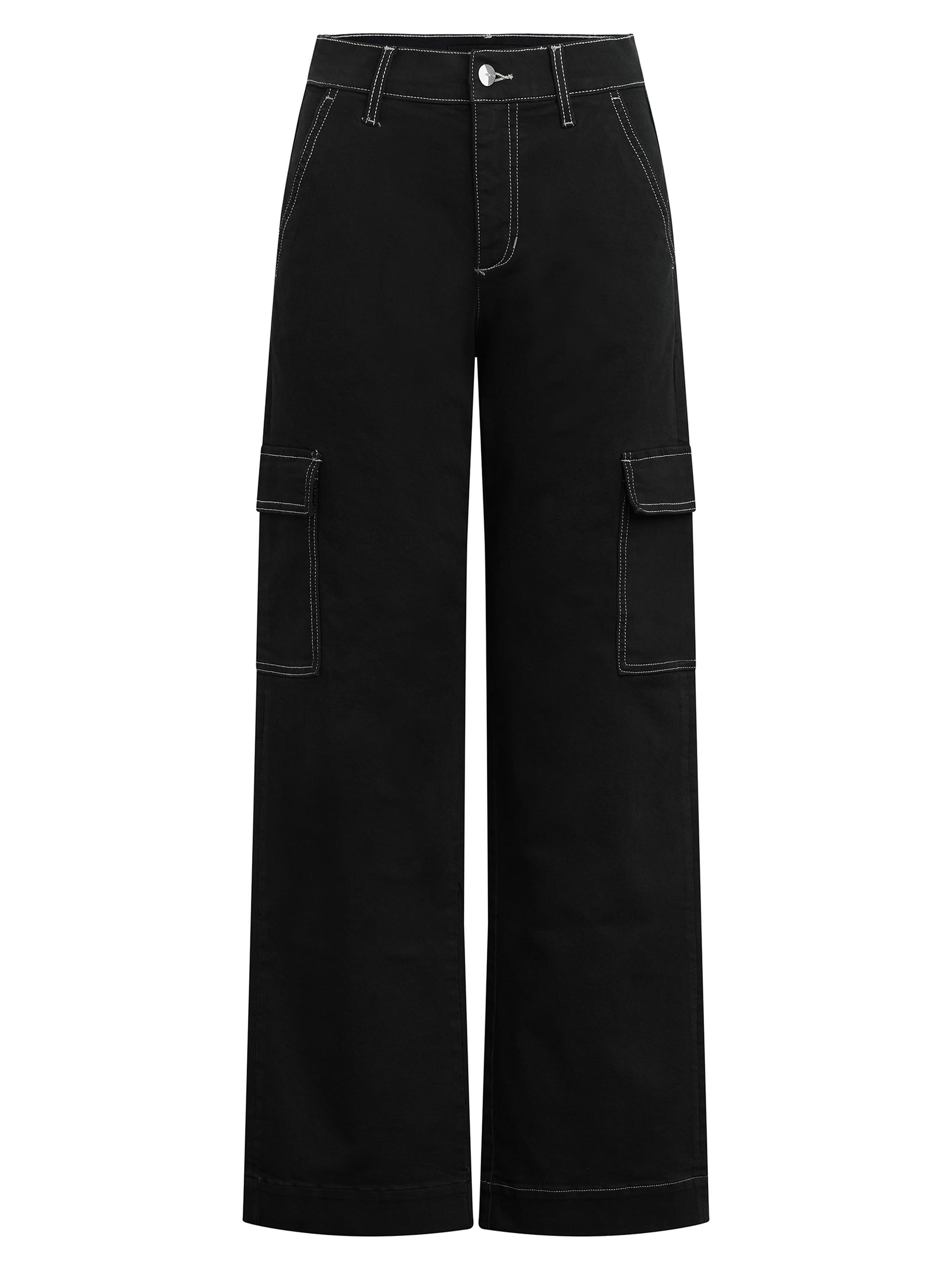Joe's Jeans Women's The Farah Wide-Leg Cargo Pants - Black