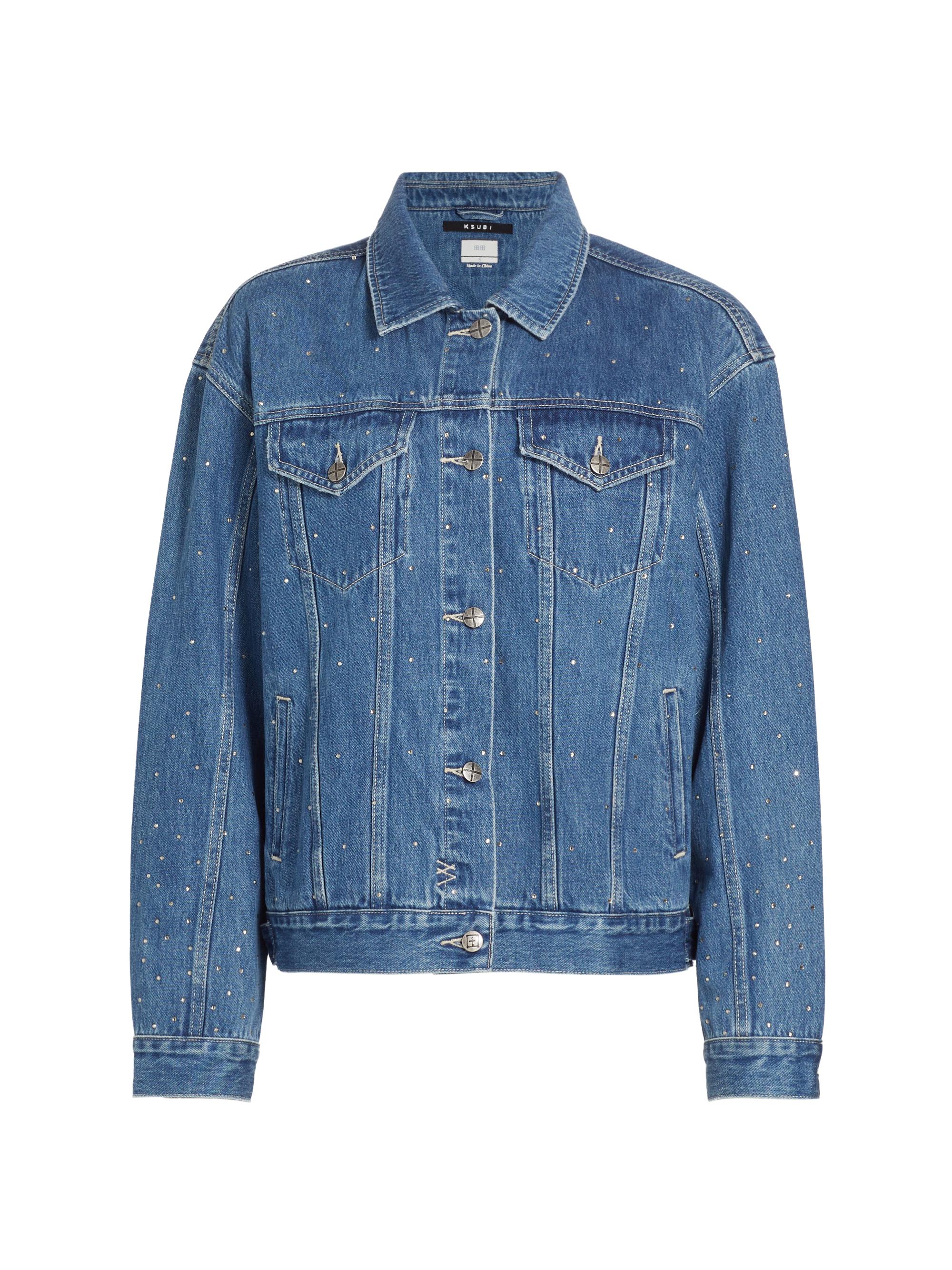 Ksubi Wonderland Crystal Denim Trucker Jacket | Saks Fifth Avenue