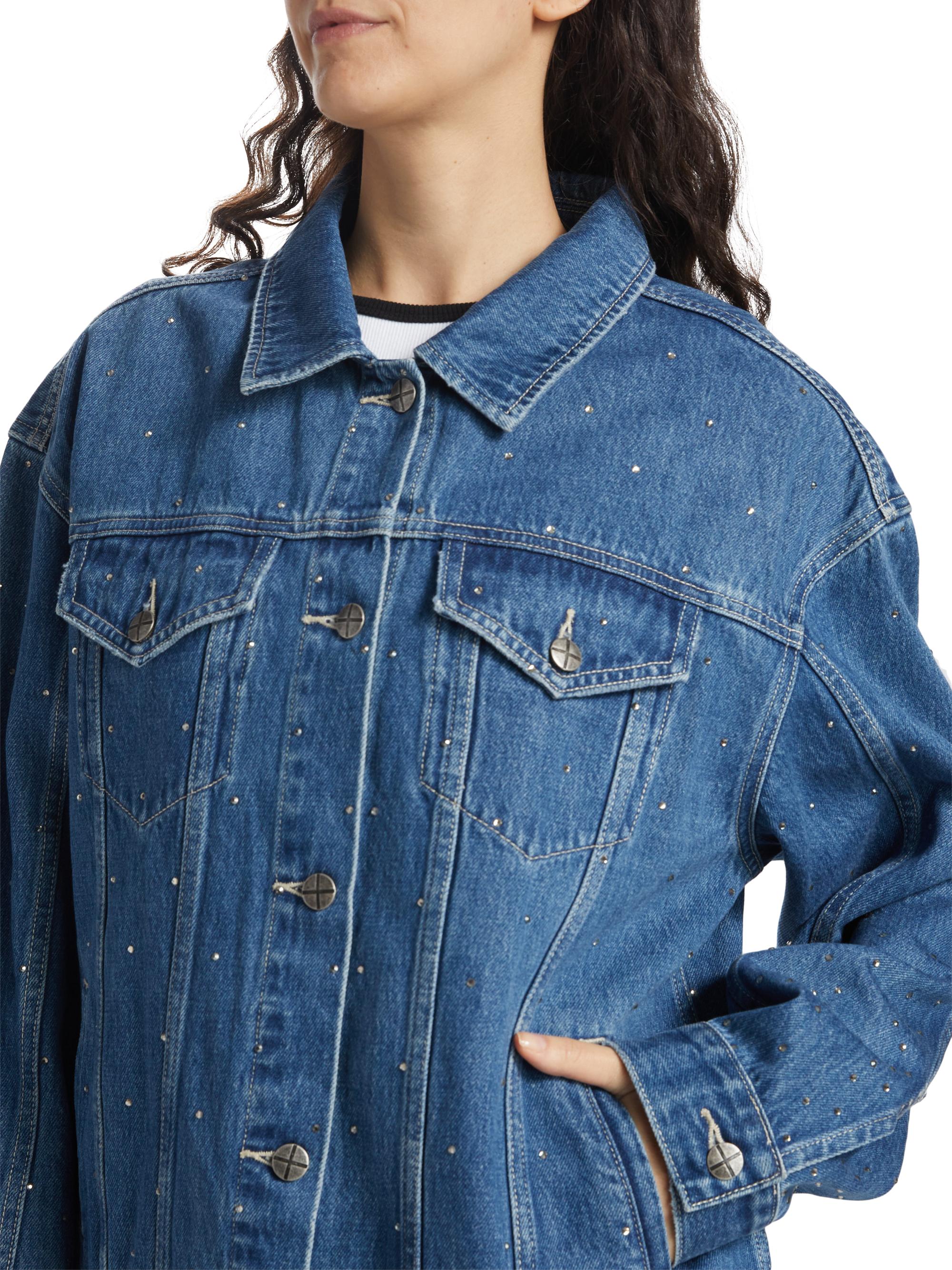 Ksubi Wonderland Crystal Denim Trucker Jacket | Saks Fifth Avenue