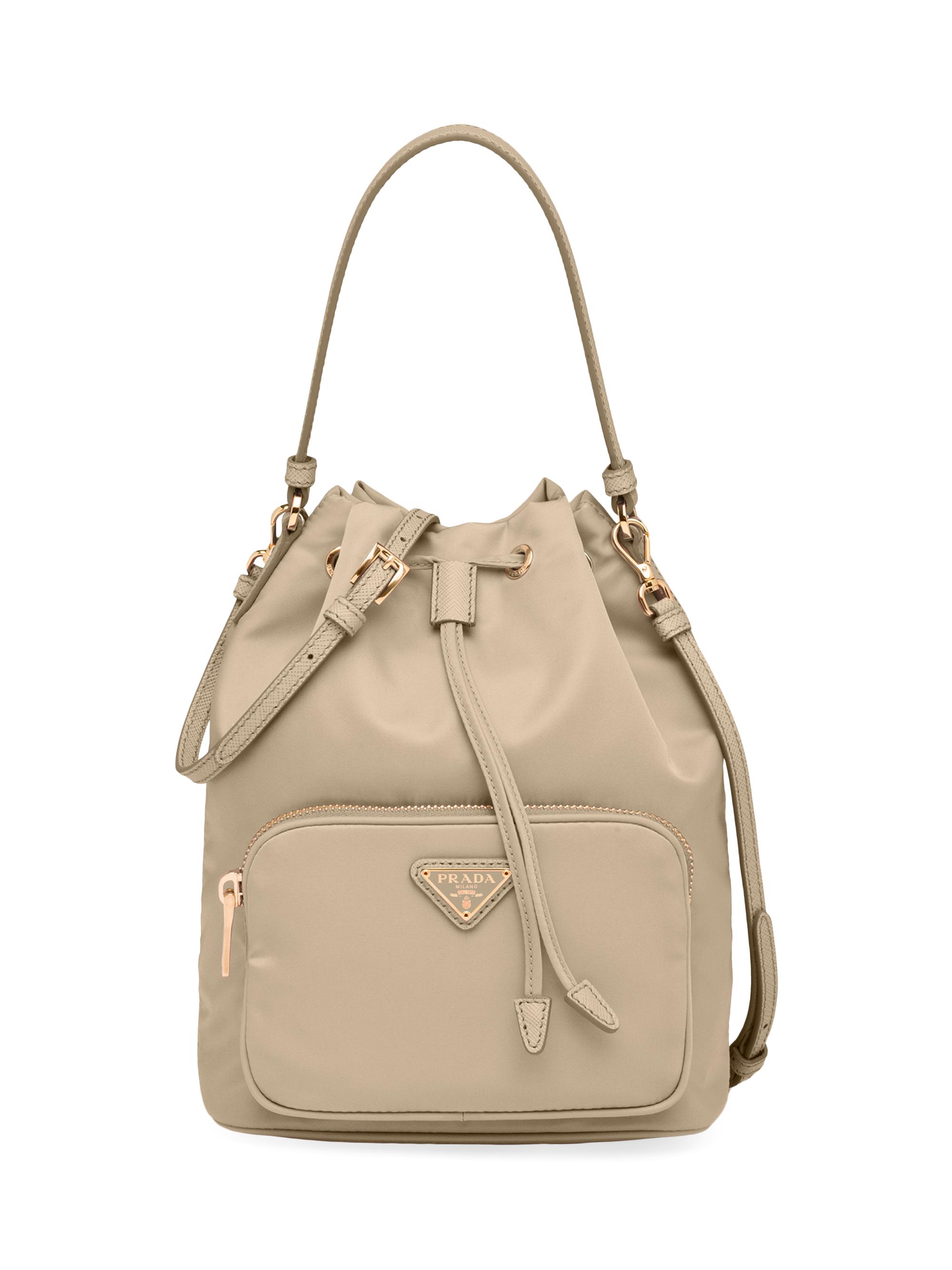 Prada Women's Duet Re-Nylon Shoulder Bag - Beige