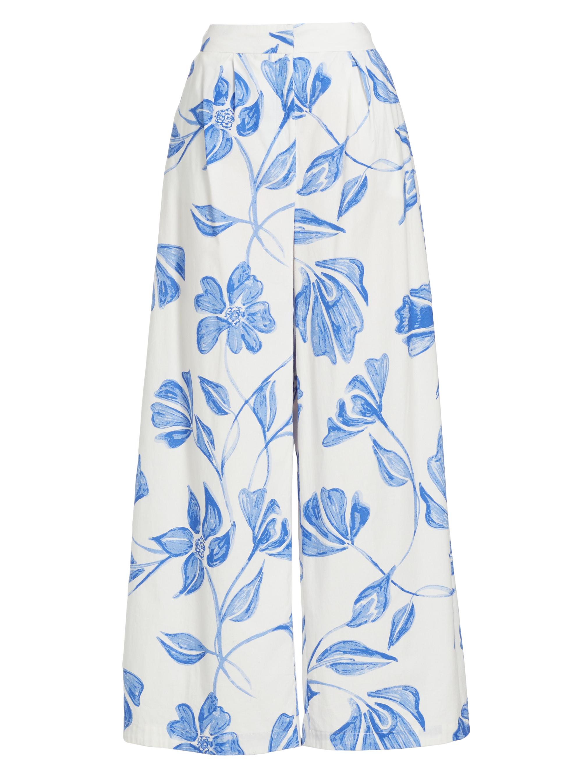 PatBO Women's Nightflower High-Rise Wide-Leg Pants - White