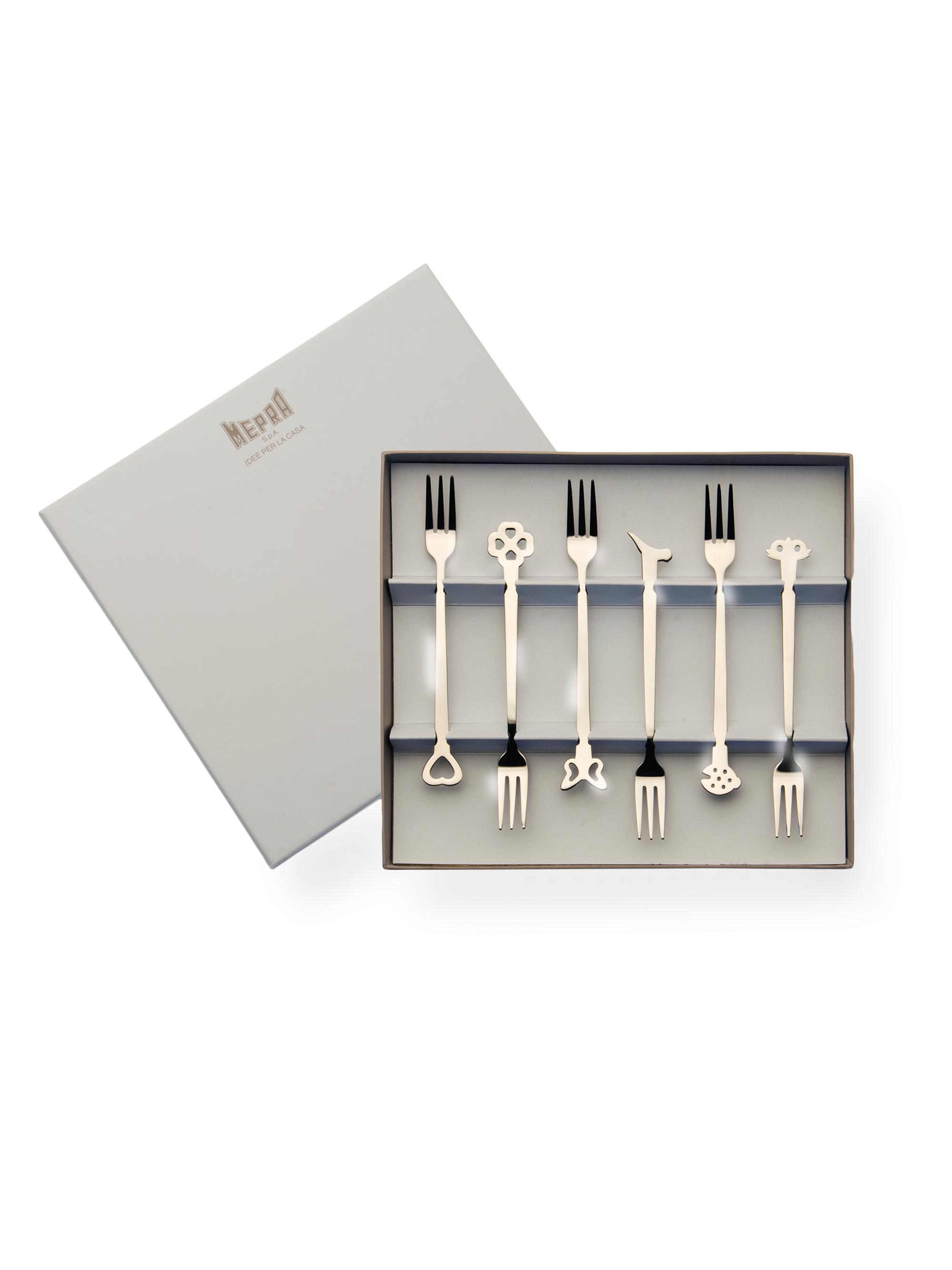 Mepra Evento 6-Piece Mini Forks Gift Set - Silver