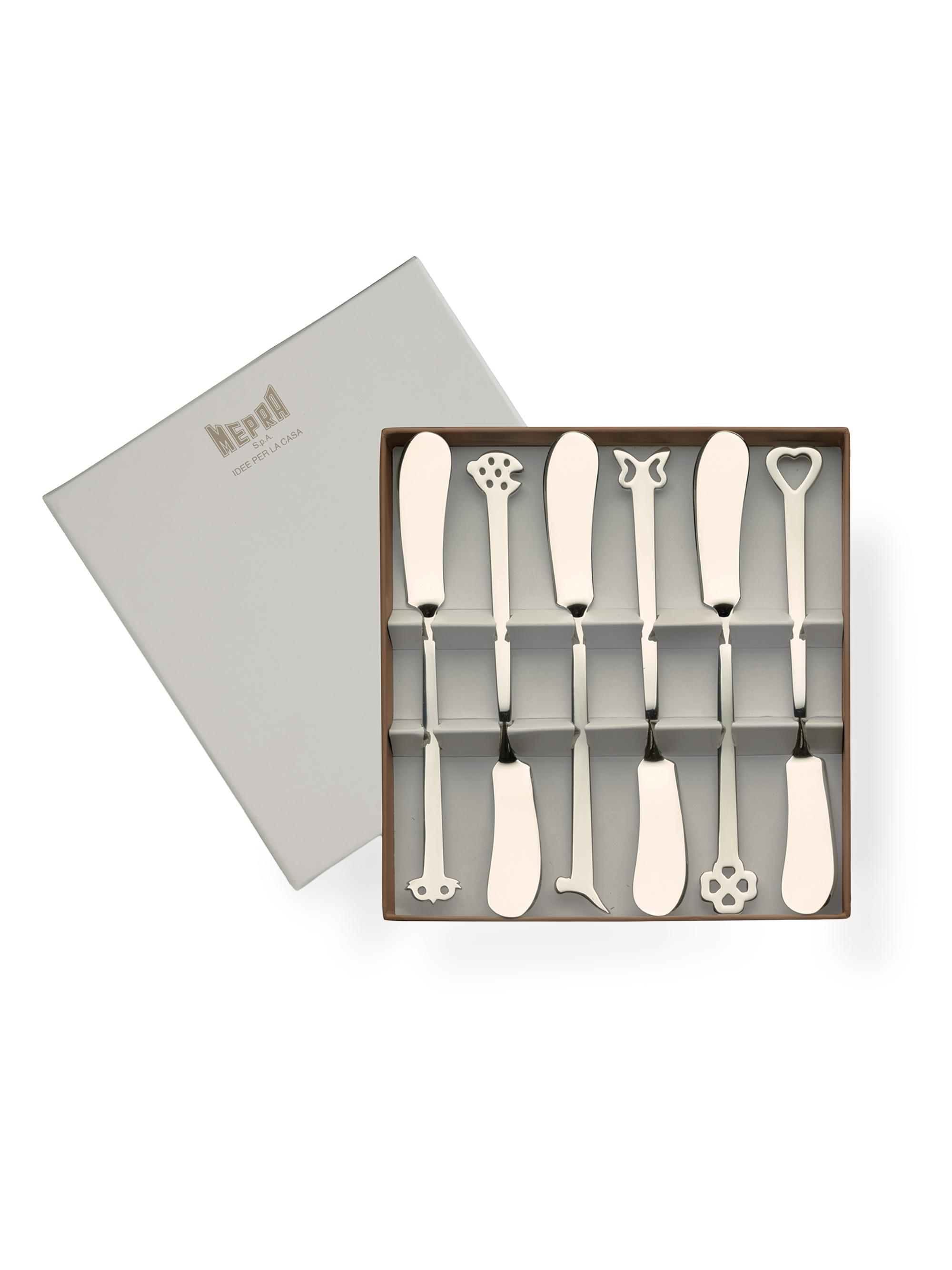 Mepra Evento 6-Piece Butter Spreaders Gift Set - Silver