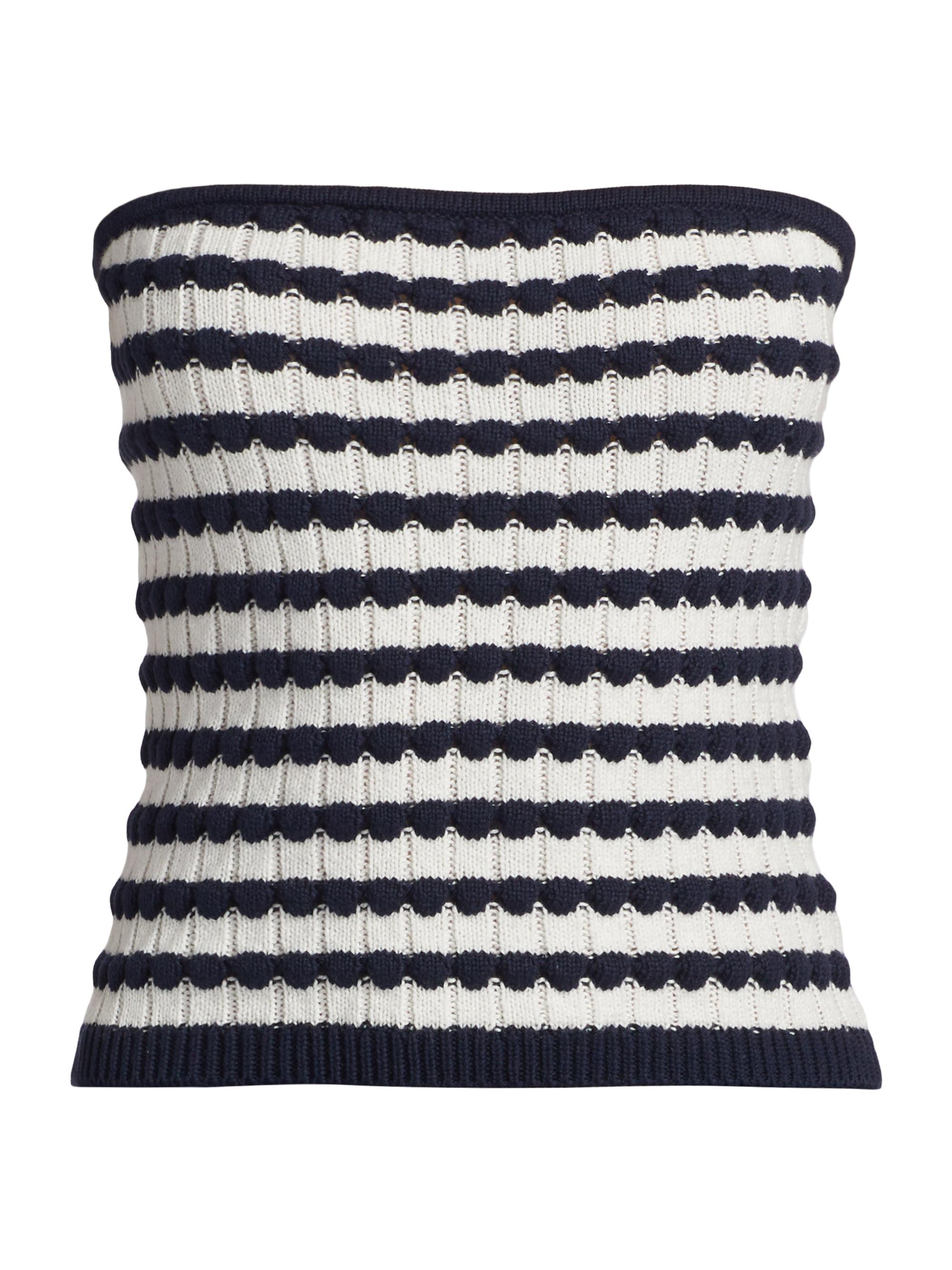 Splendid Women's Parker Striped Knit Tube Top - Navy Stripe