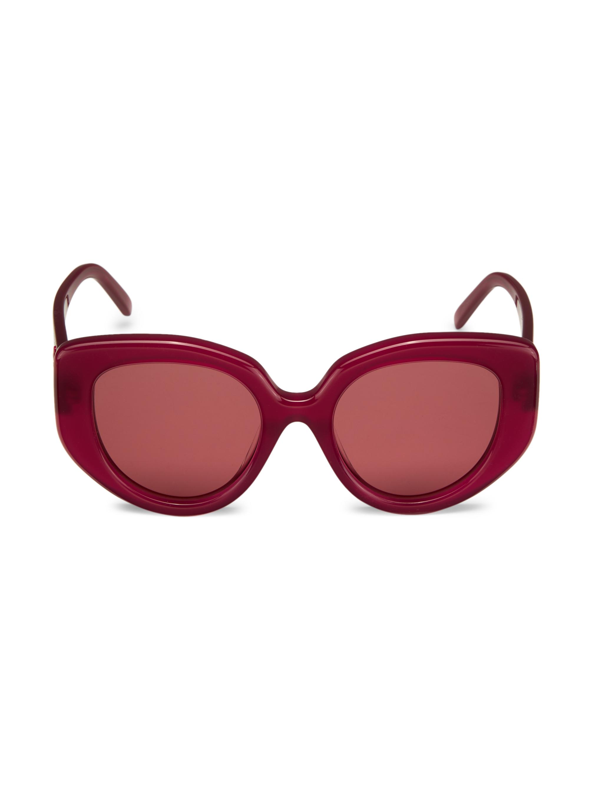 LOEWE Women's Stella 52MM Acetate Sunglasses - Cherry