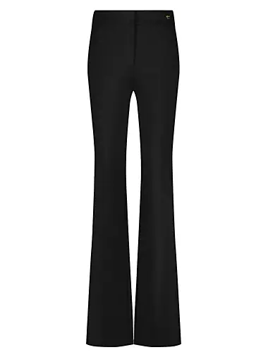 Danae Crepe Stretch High Waisted Fit And Flare Trousers