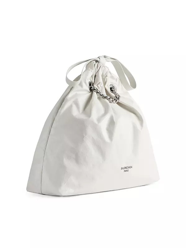 Balenciaga Women's Crush Medium Tote Bag - White