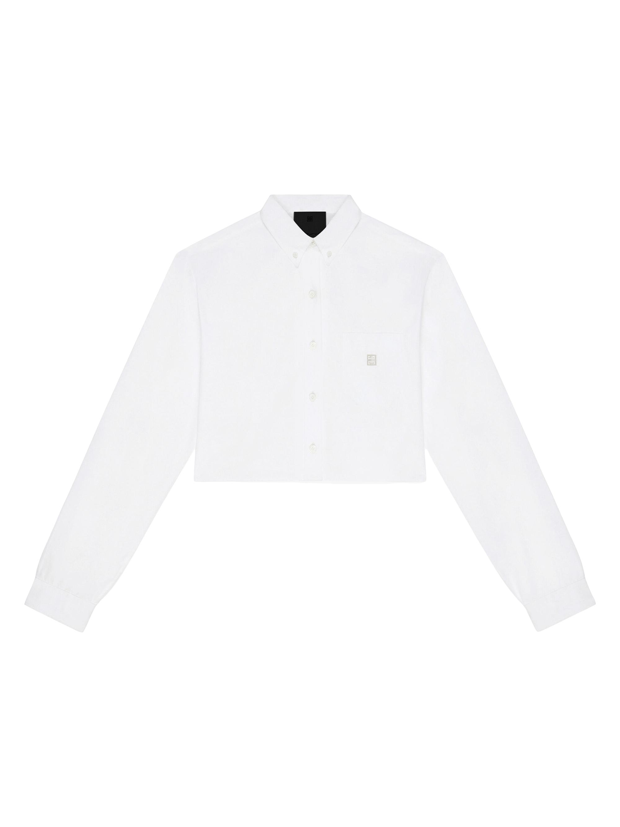 Givenchy Women's Cropped Shirt In Poplin - White
