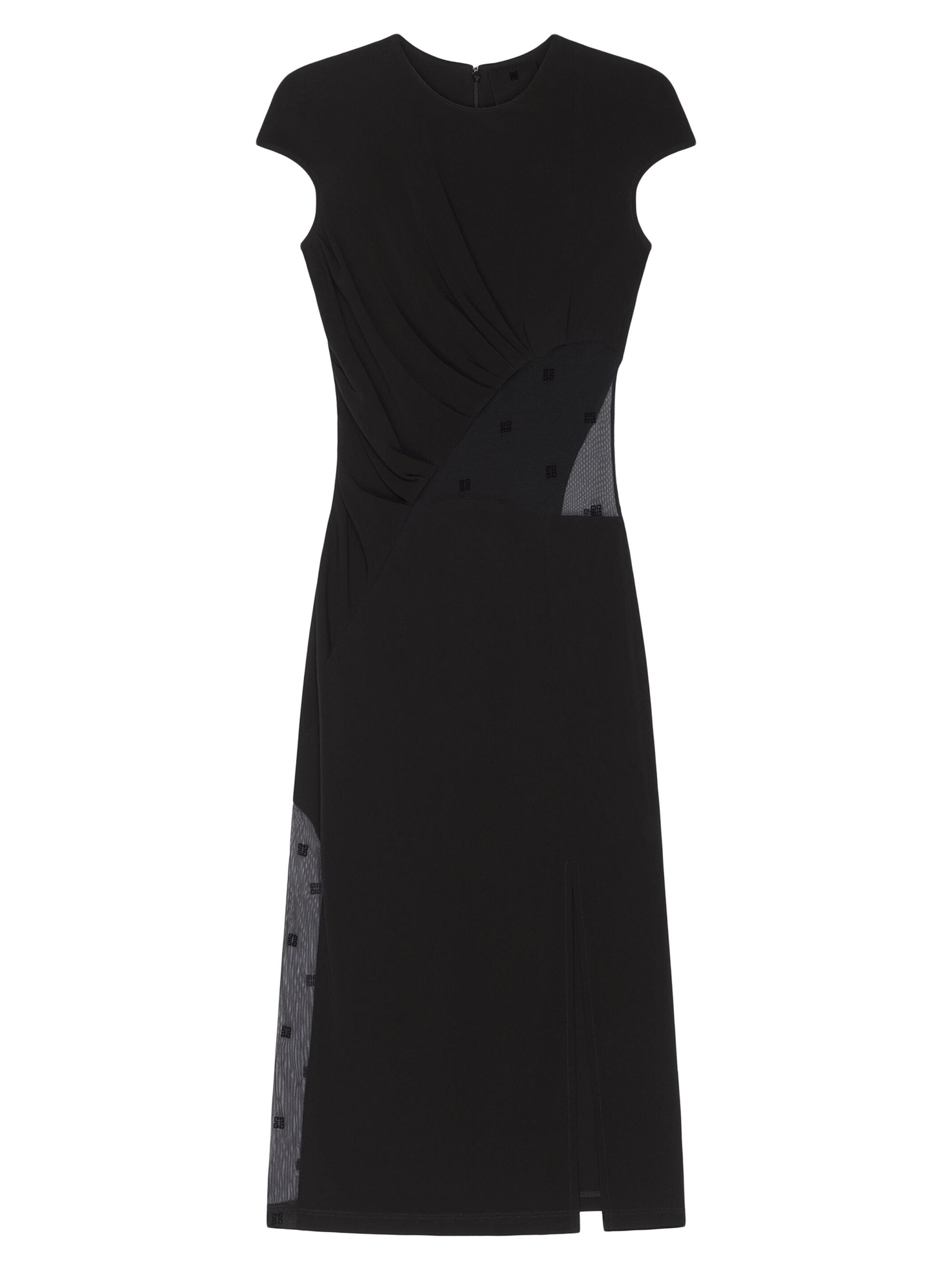 Givenchy Women's Dress In Crepe And 4G Tulle - Black