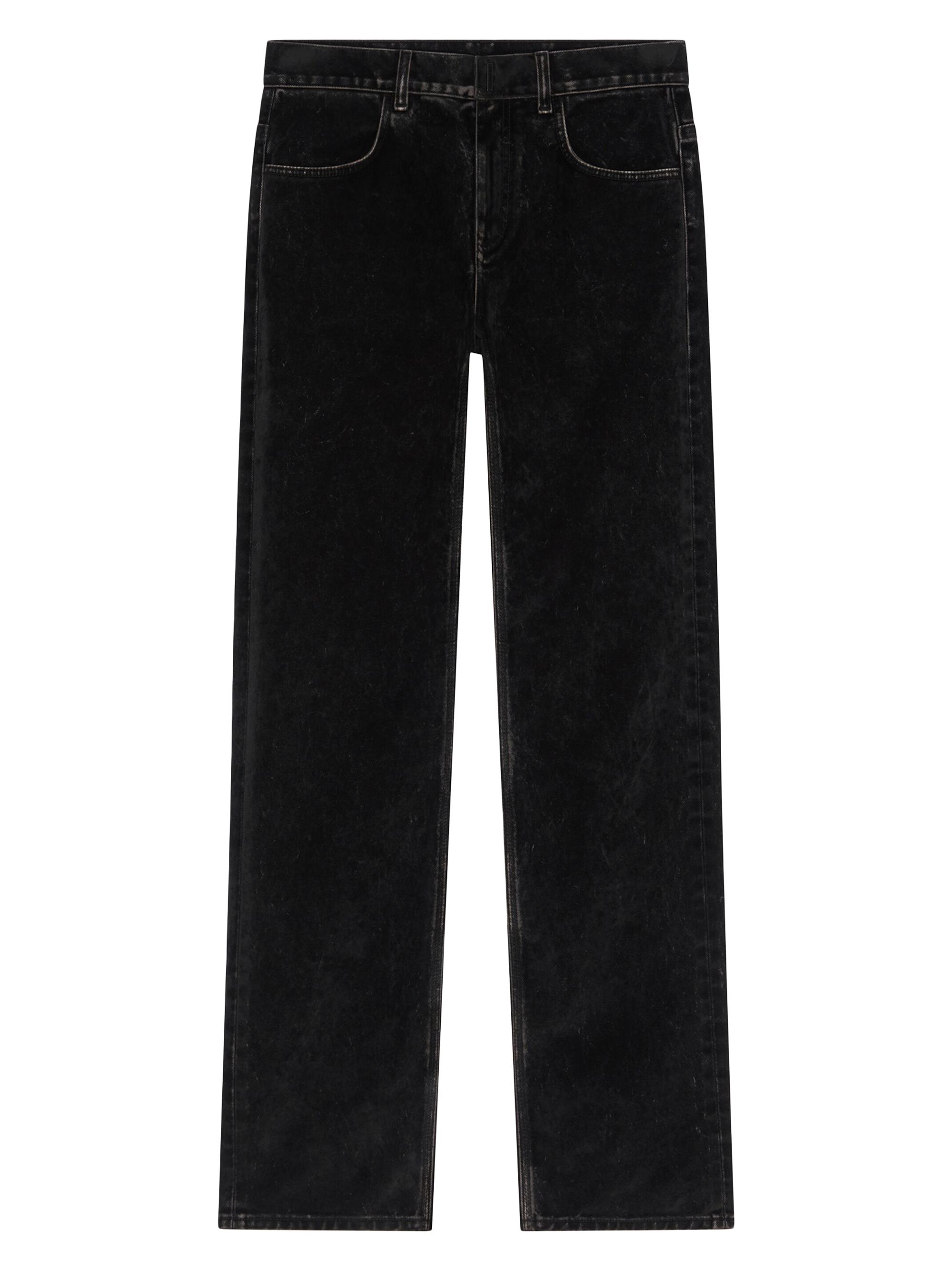 Givenchy Jeans In Flocked Denim With Velvet Effect | Saks Fifth Avenue