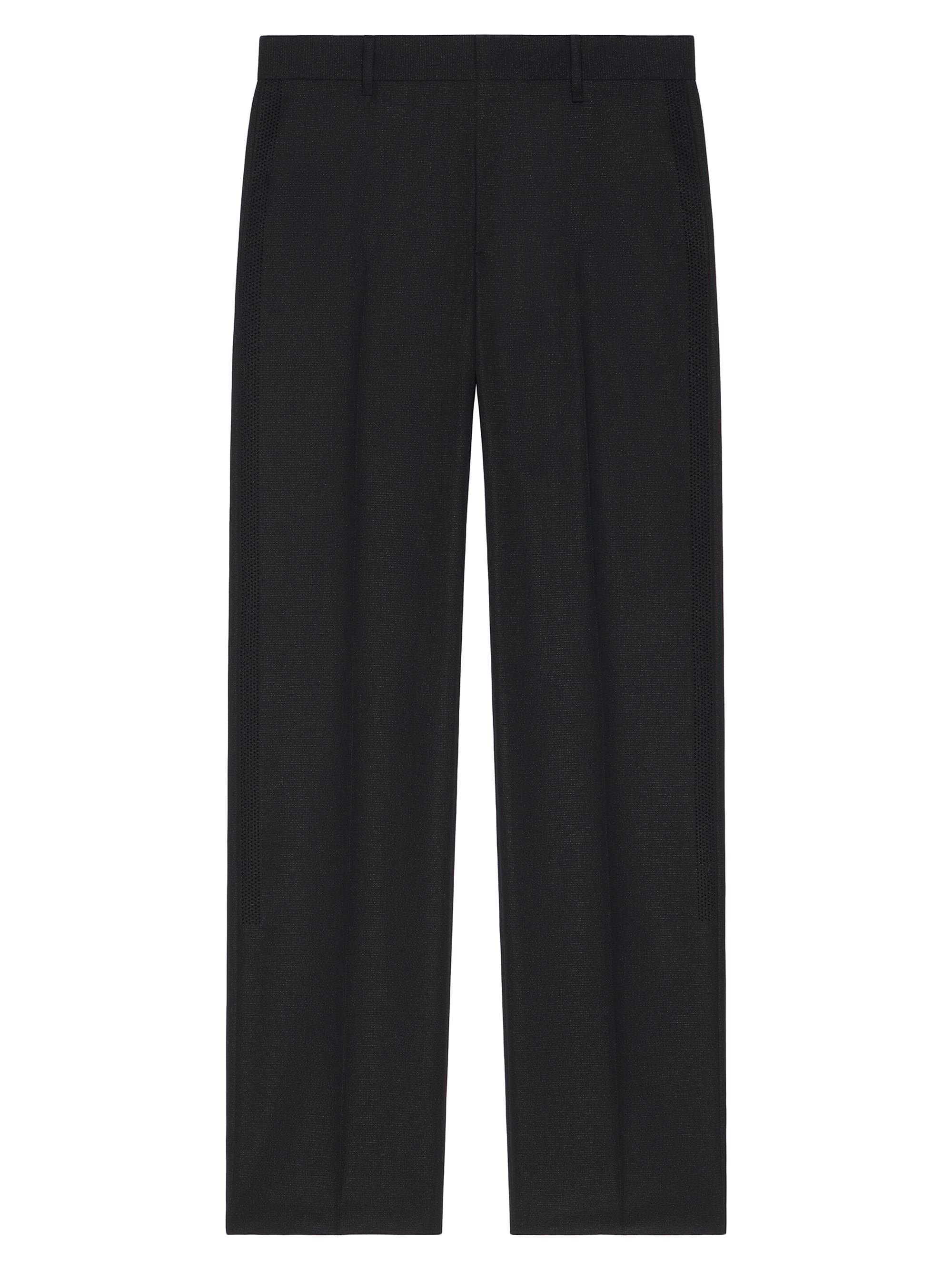 Givenchy Men's Tailored Pants In Wool And Lurex With Rhinestones - Black