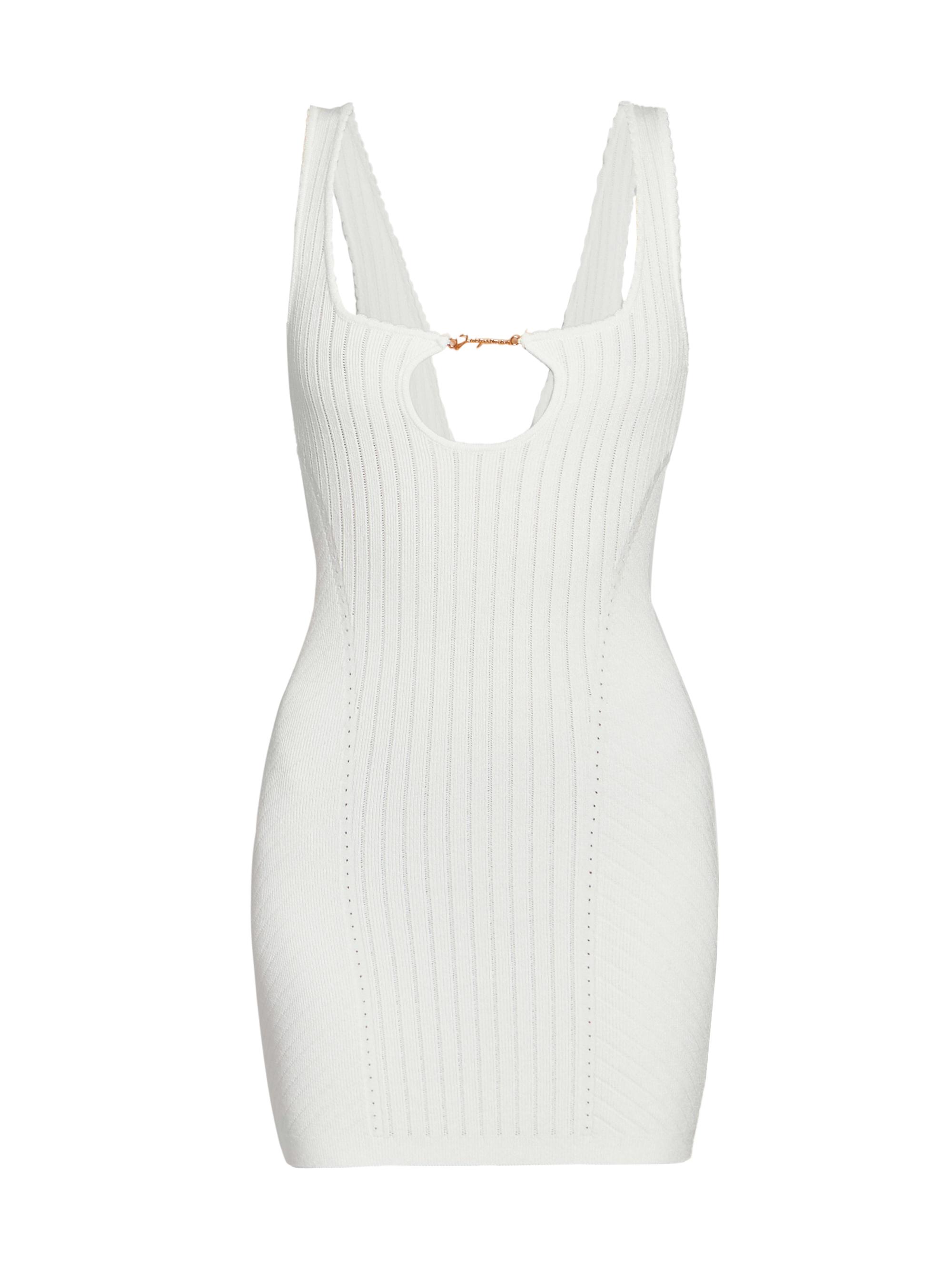 Jacquemus Women's Sierra Logo Hardware Minidress - Off White