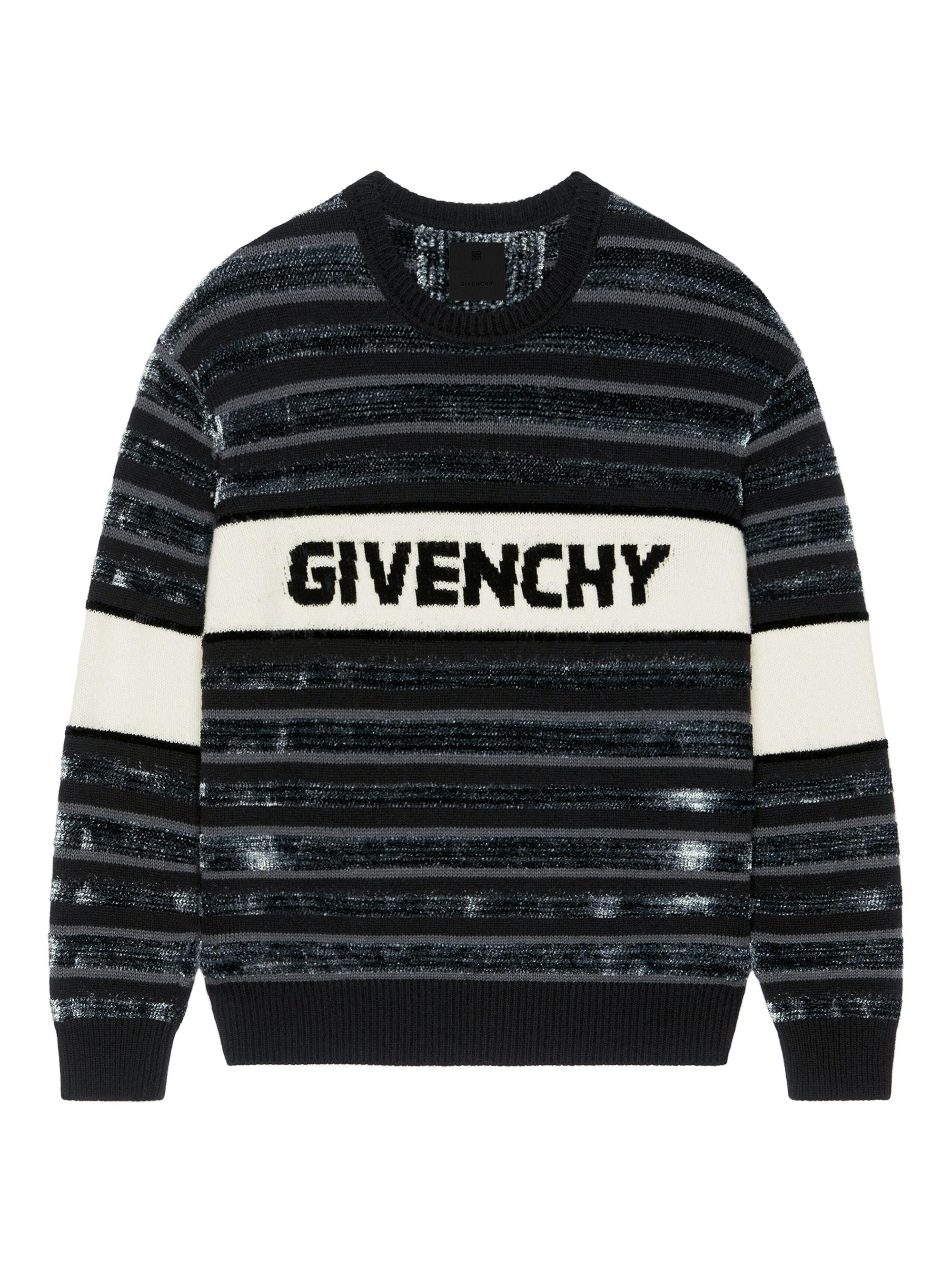 Wool Crewneck Sweater W/ Stripes