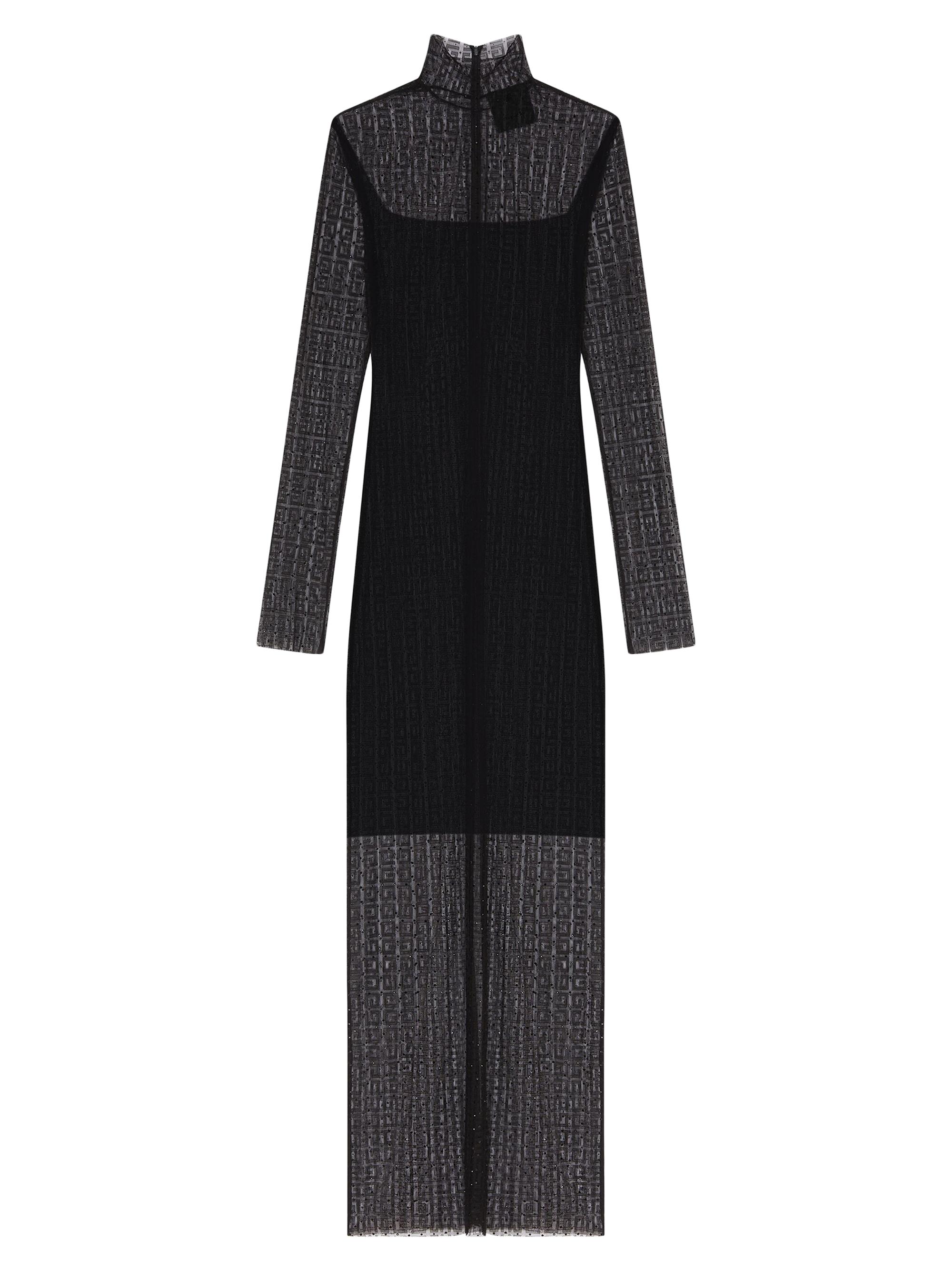 Givenchy Women's Gown In 4G Lace With Rhinestones - Black