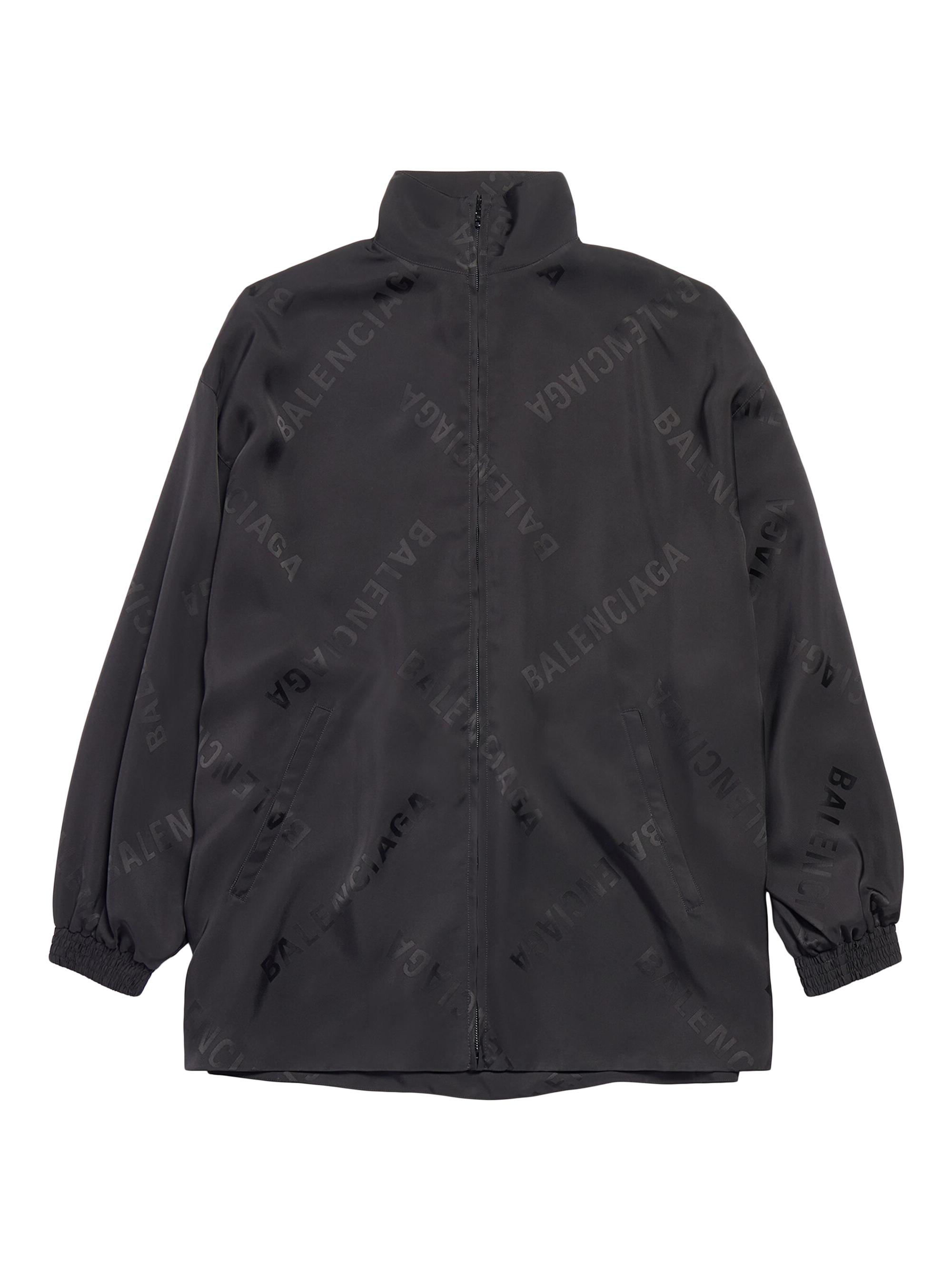 Balenciaga Women's Diagonal Allover Fluid Tracksuit Jacket - Black
