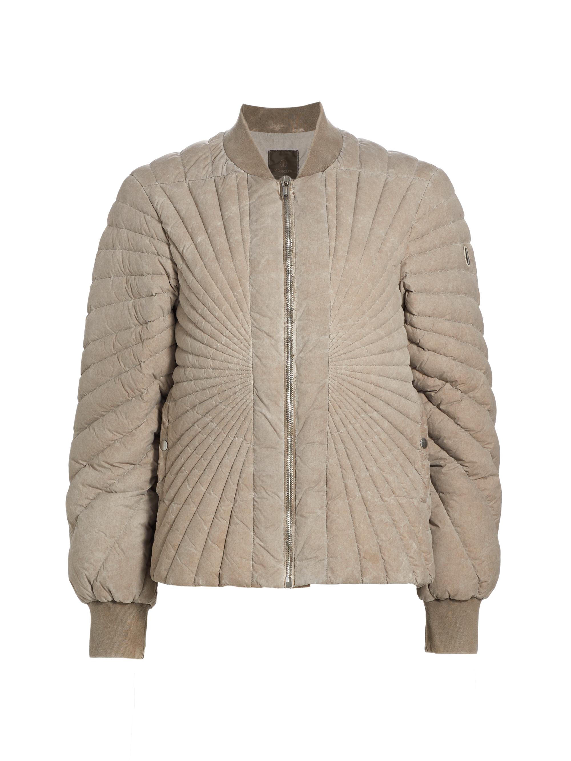 Rick Owens Women's  x Moncler Radiance Flight Down Bomber Jacket - Dirt