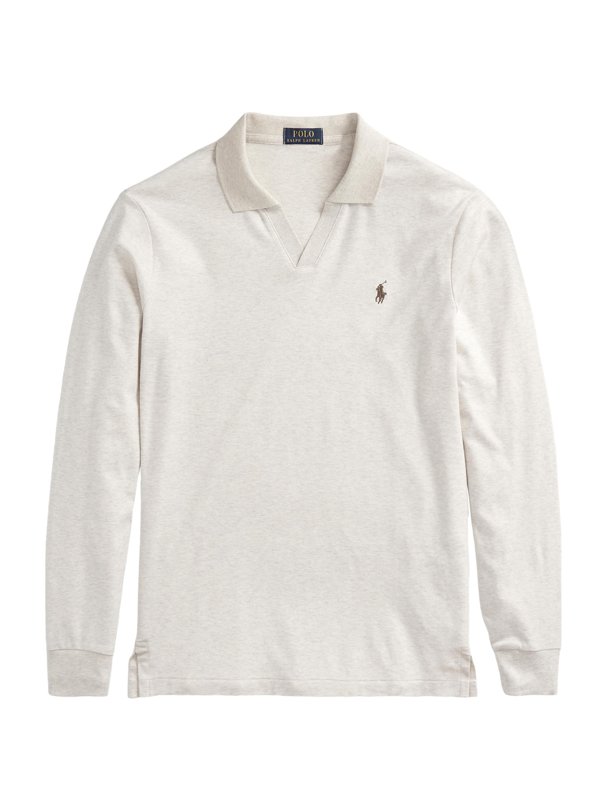 Polo Ralph Lauren Interlock ​Cotton Long-Sleeve Polo Shirt | Saks