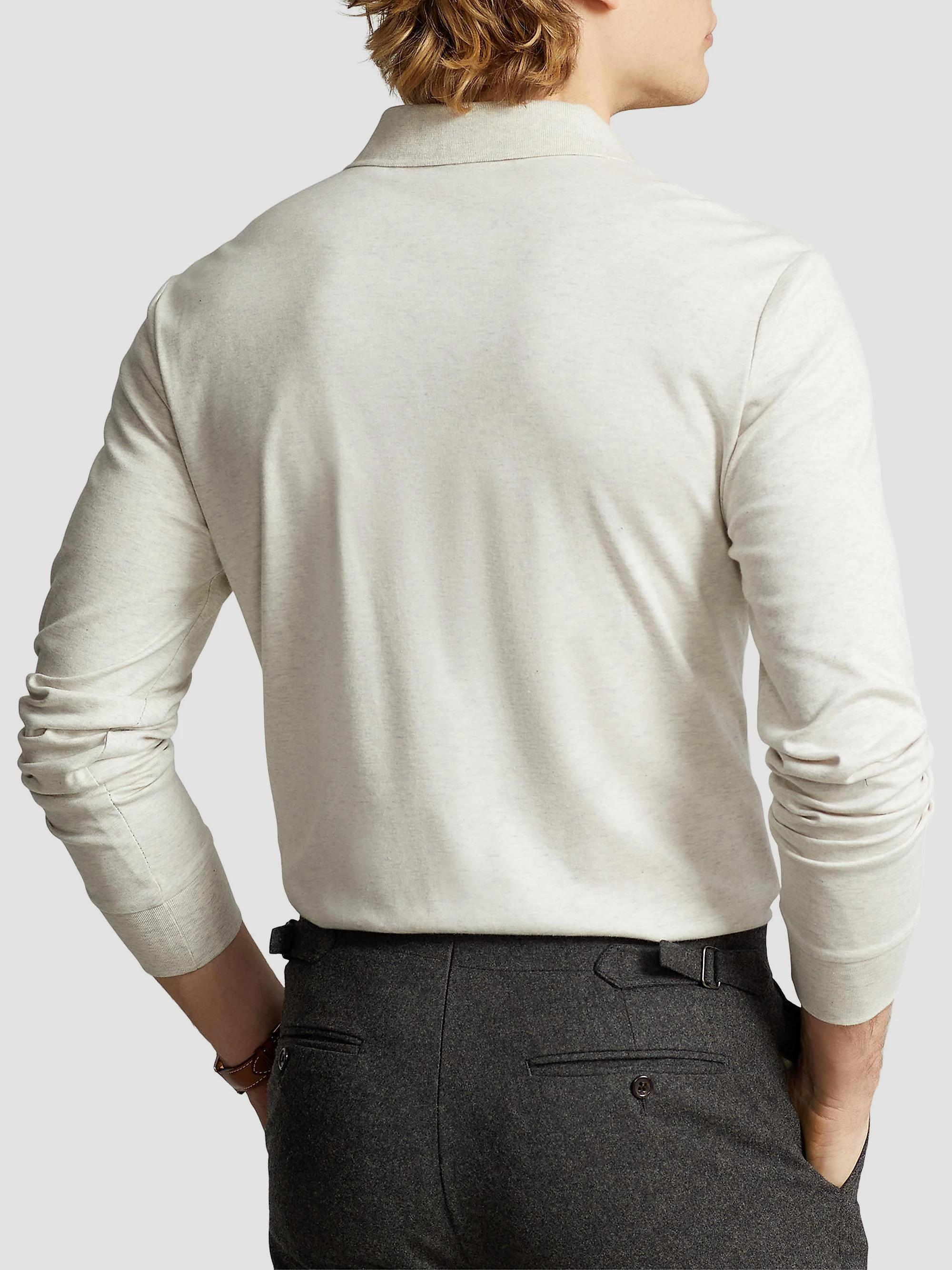 Polo Ralph Lauren Interlock ​Cotton Long-Sleeve Polo Shirt | Saks