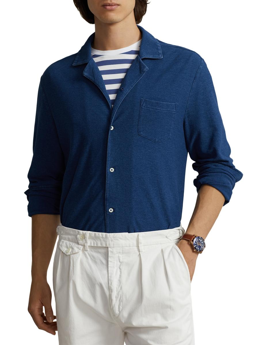 Polo Ralph Lauren Long-Sleeve Cotton Camp Sport Shirt | Saks Fifth