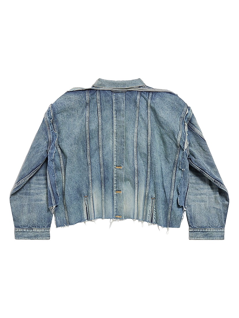 Shop Balenciaga Deconstructed Denim Jacket | Saks Fifth Avenue Shop Balenciaga Deconstructed Denim Jacket | Saks Fifth Avenue