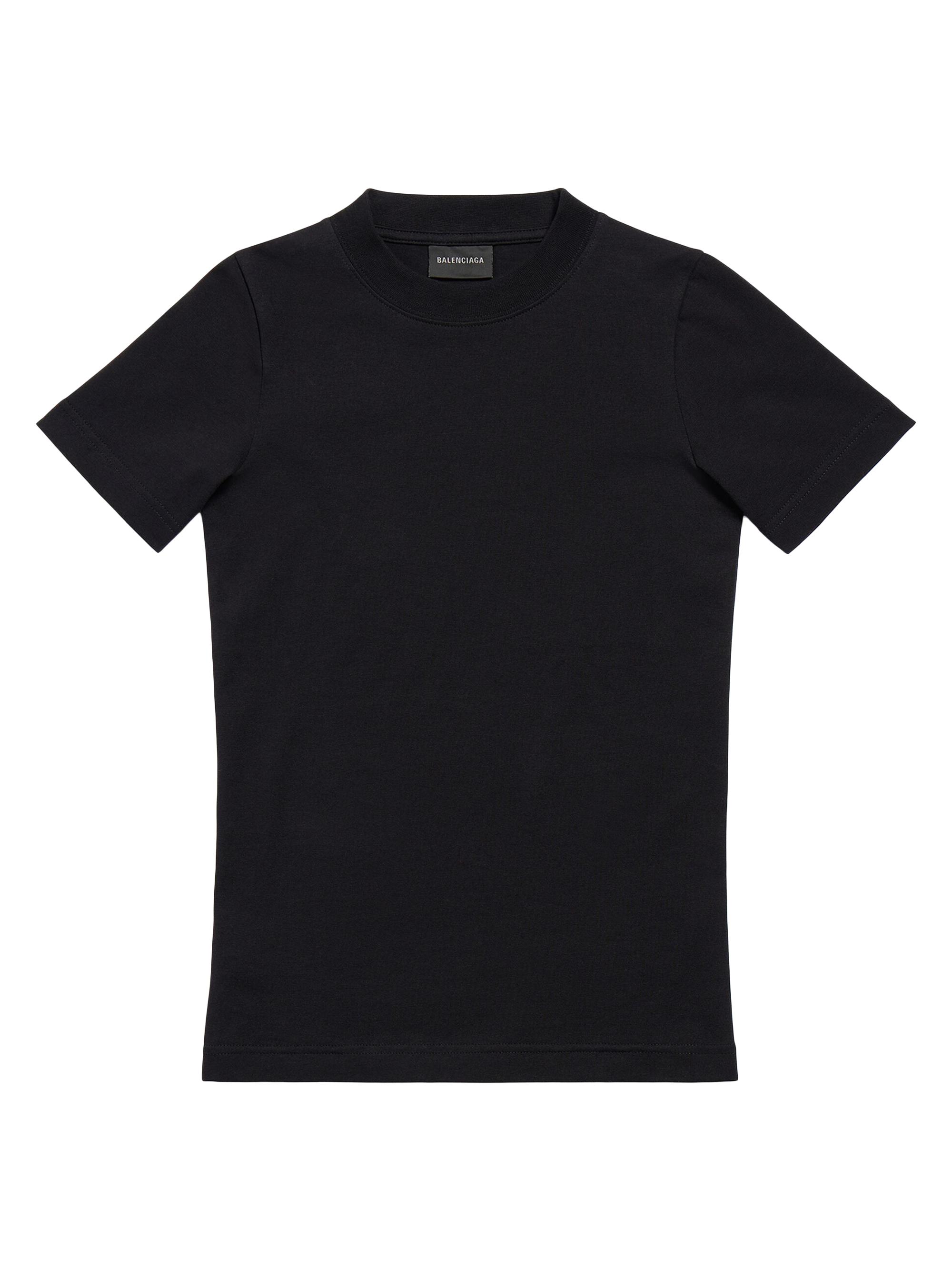 Balenciaga Women's Handwritten T-Shirt Fitted - Black