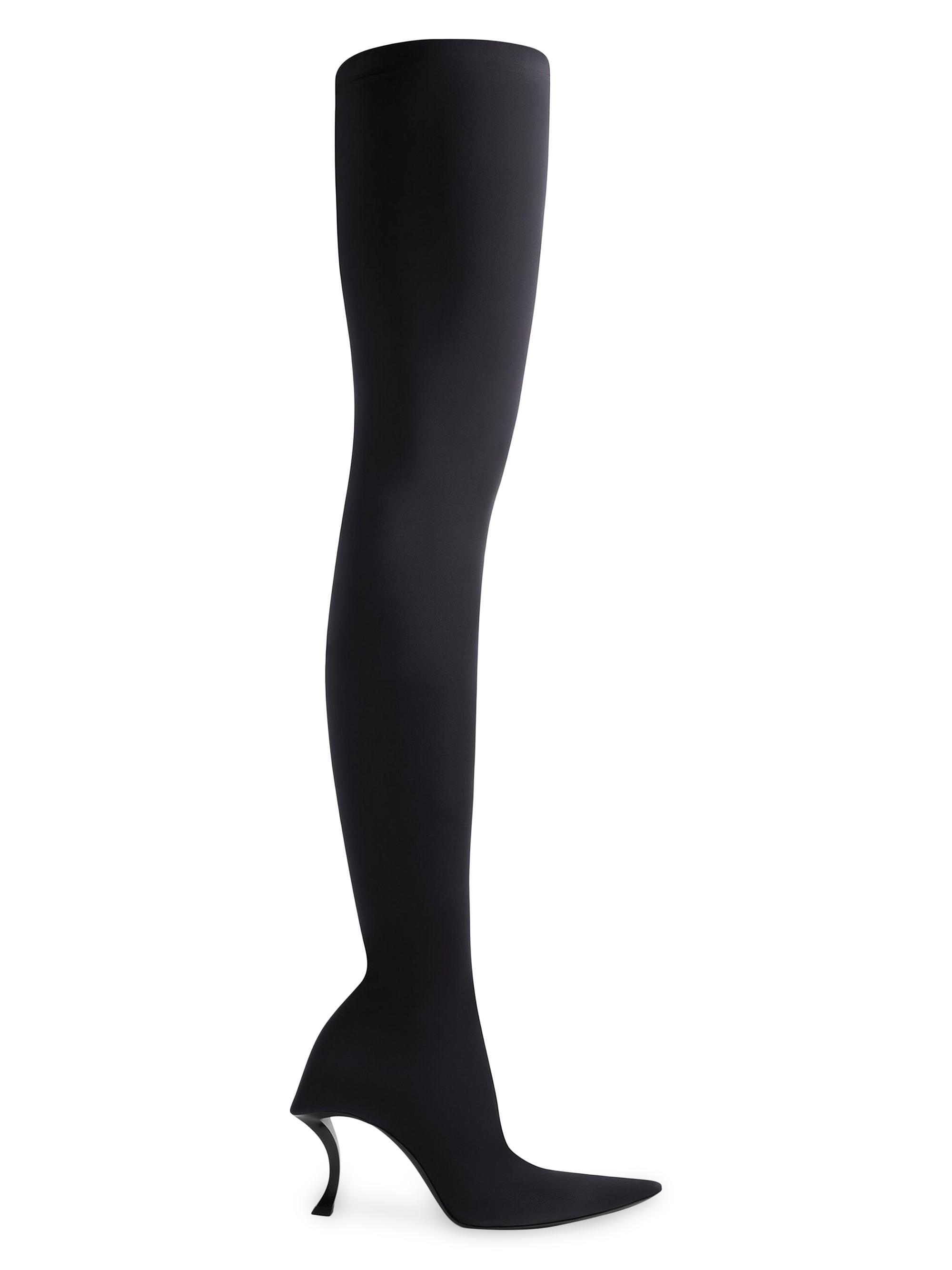 Balenciaga Women's Hourglass 100MM Over-The-Knee Boots - Black