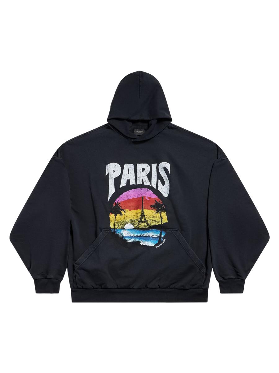 【BALENCIAGA】PARIS TROPICAL ROUND HOODIE オーバーサイズ 0400020277640?wid=900