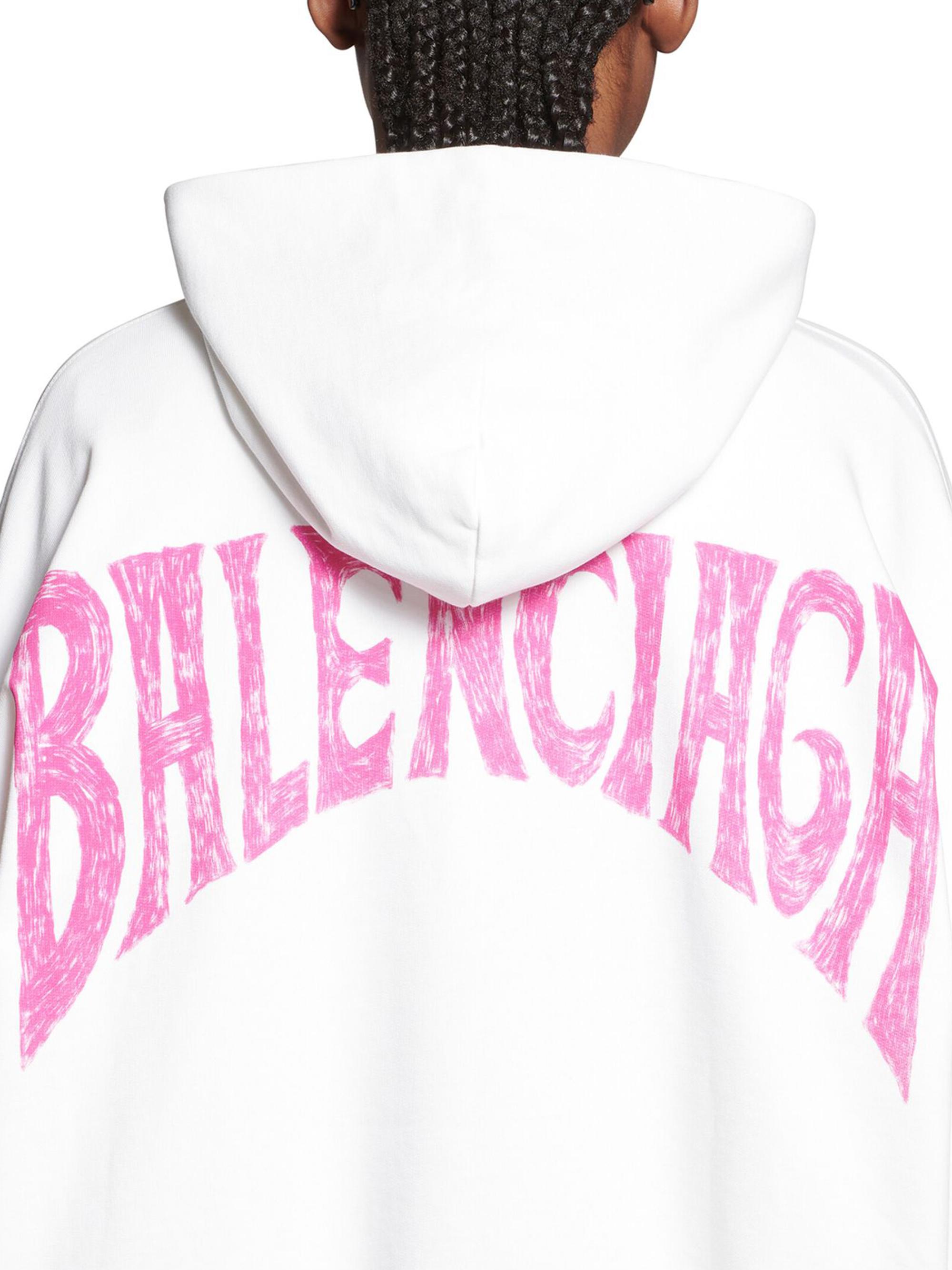 Balenciaga Paris Tropical cotton hoodie - White