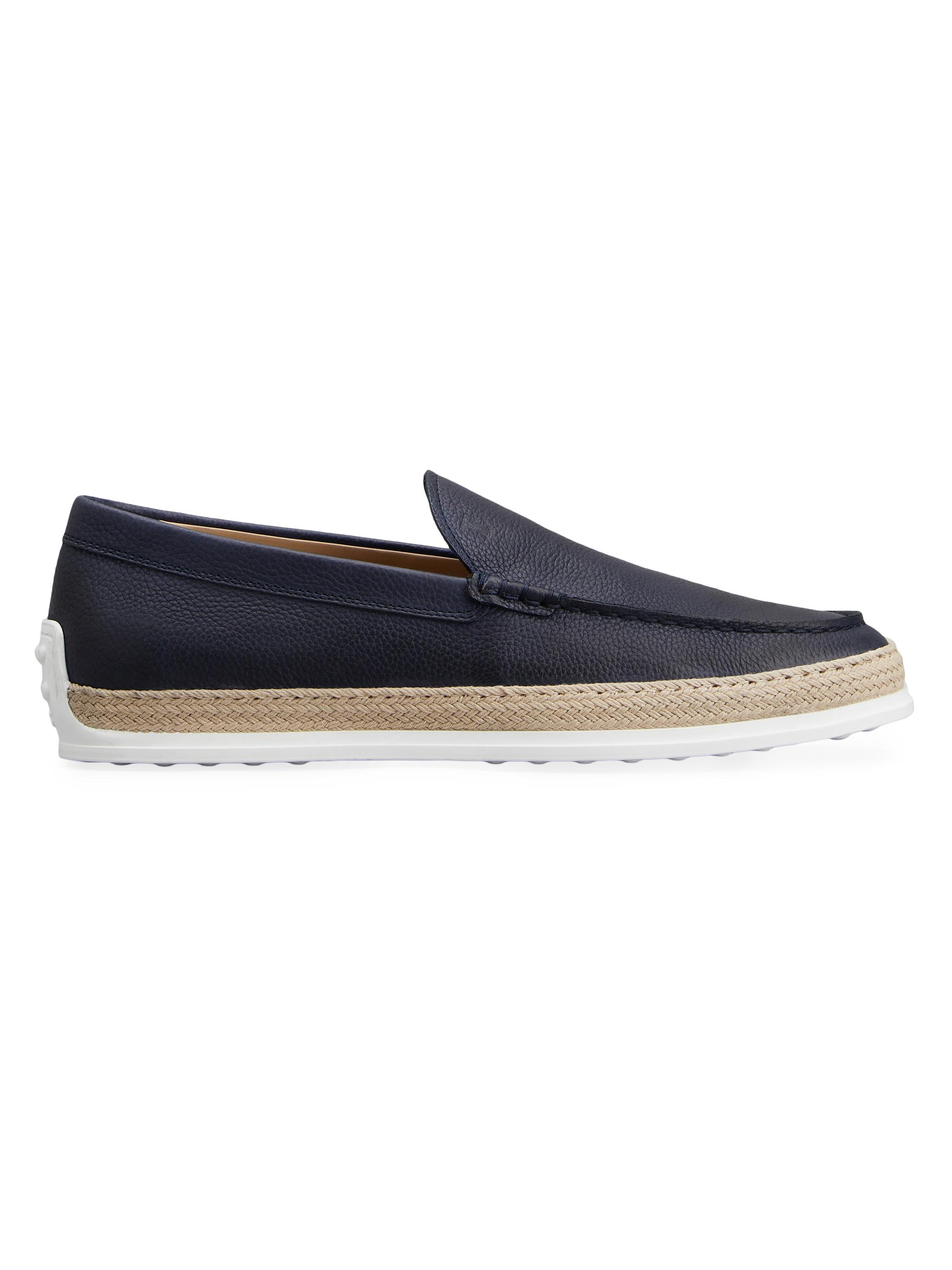 Tod's Men's Leather & Raffia Loafers - Galaxy