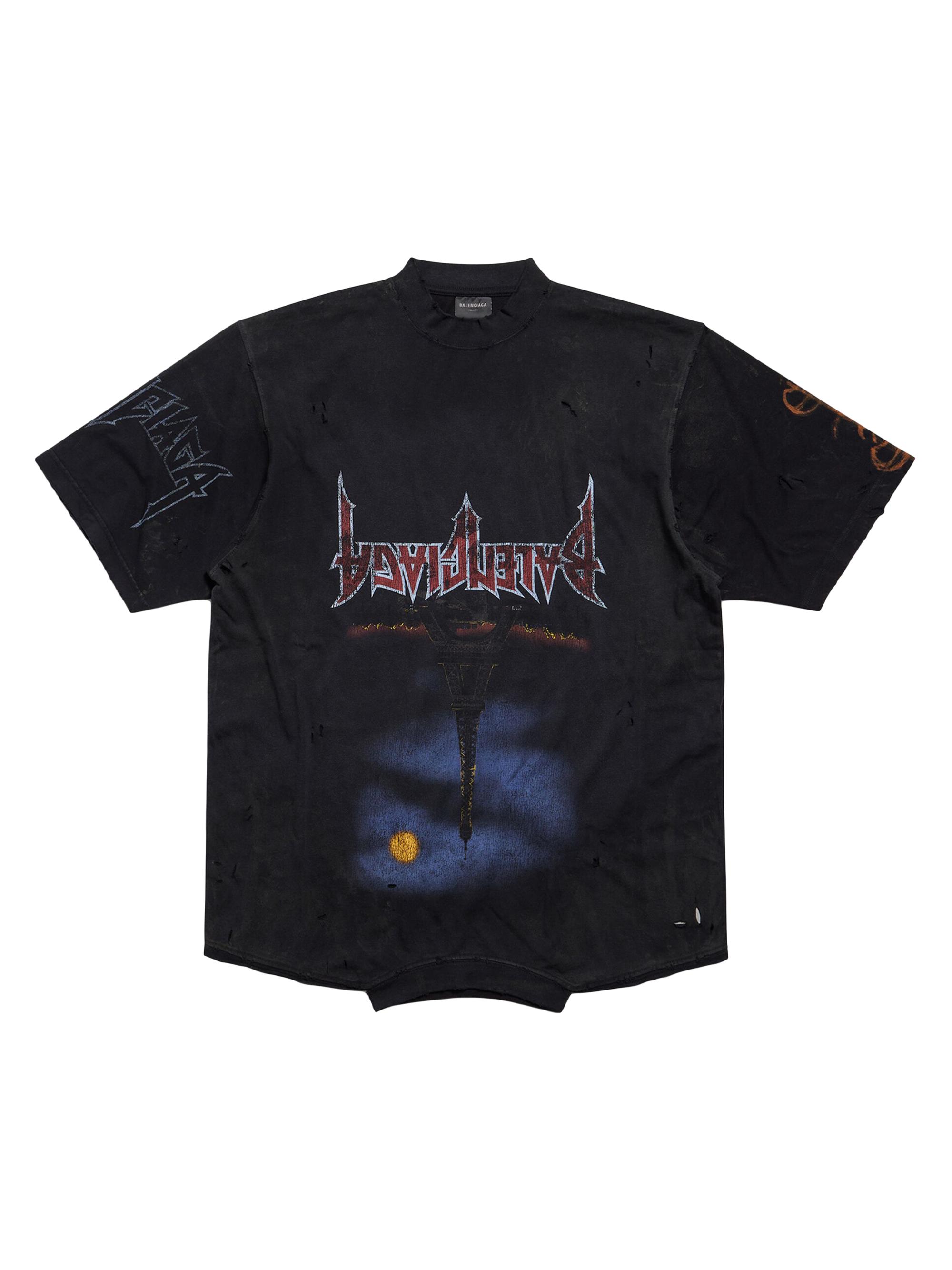 Balenciaga Paris Moon Upside Down T-Shirt Oversized | Saks Fifth