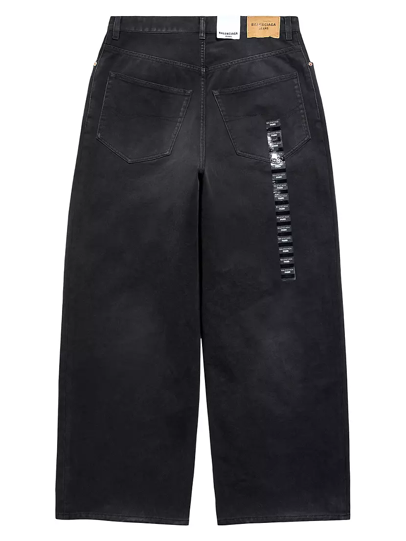 Shop Balenciaga Denim Size Sticker Baggy Pants | Saks Fifth Avenue