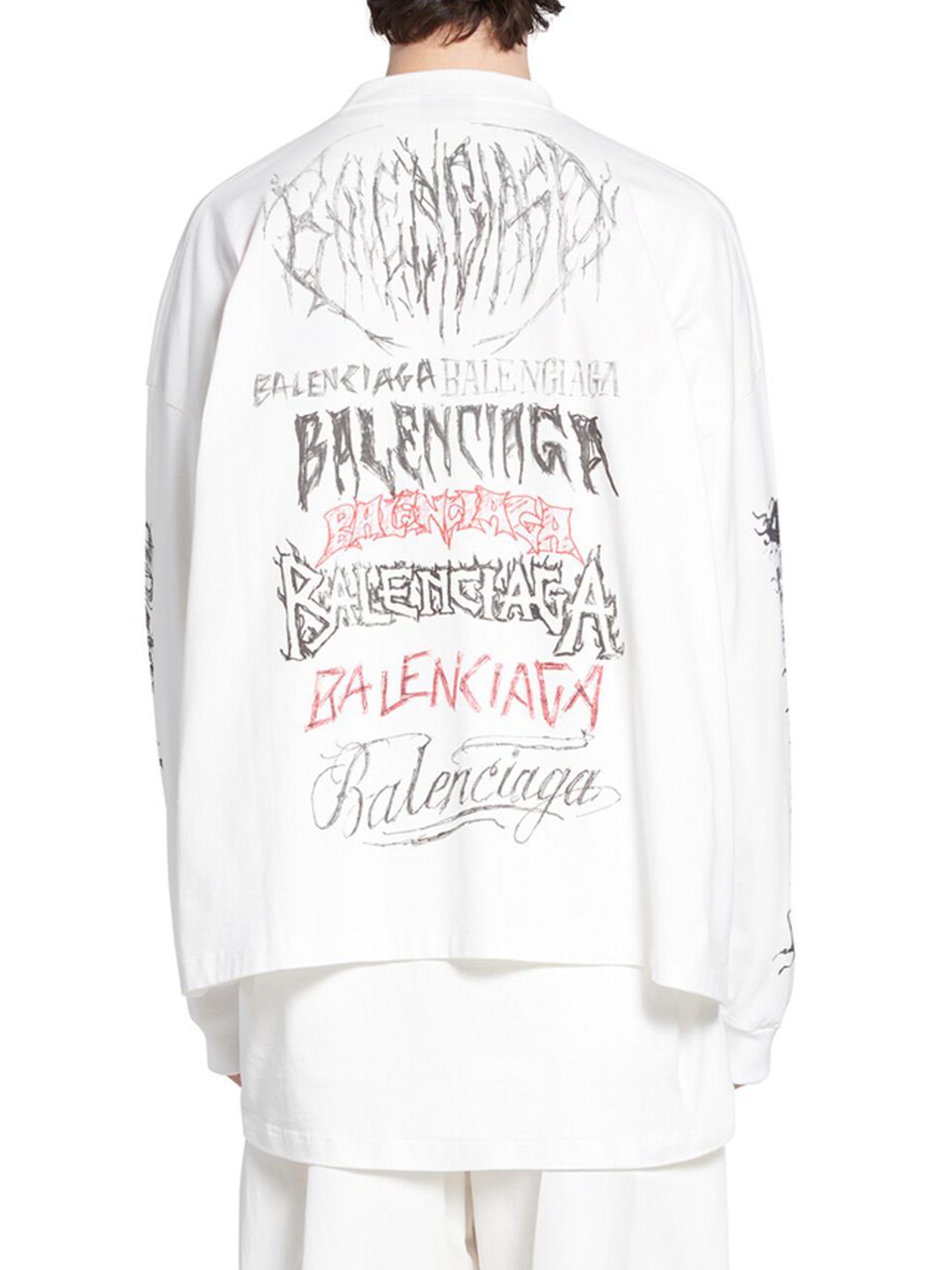 Balenciaga Diy Metal Long Sleeve T-Shirt Medium Fit | Saks Fifth