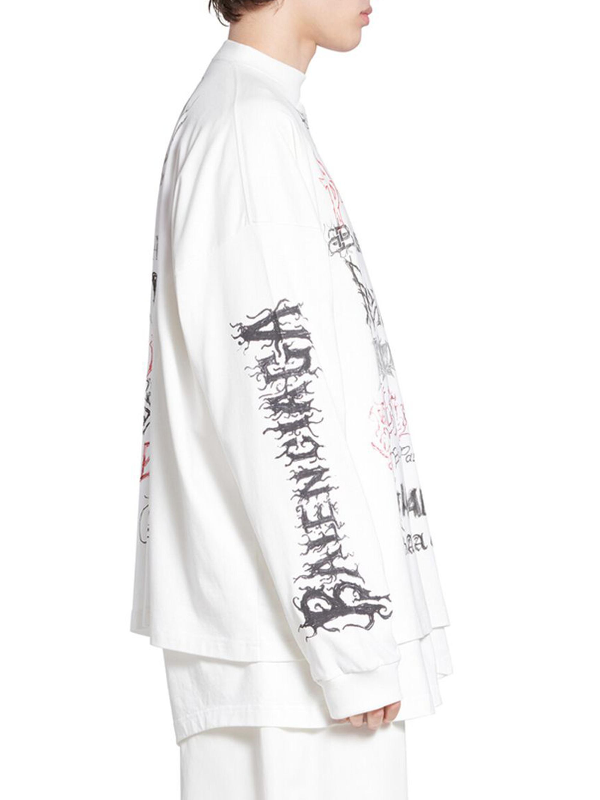 Balenciaga Diy Metal Long Sleeve T-Shirt Medium Fit | Saks Fifth