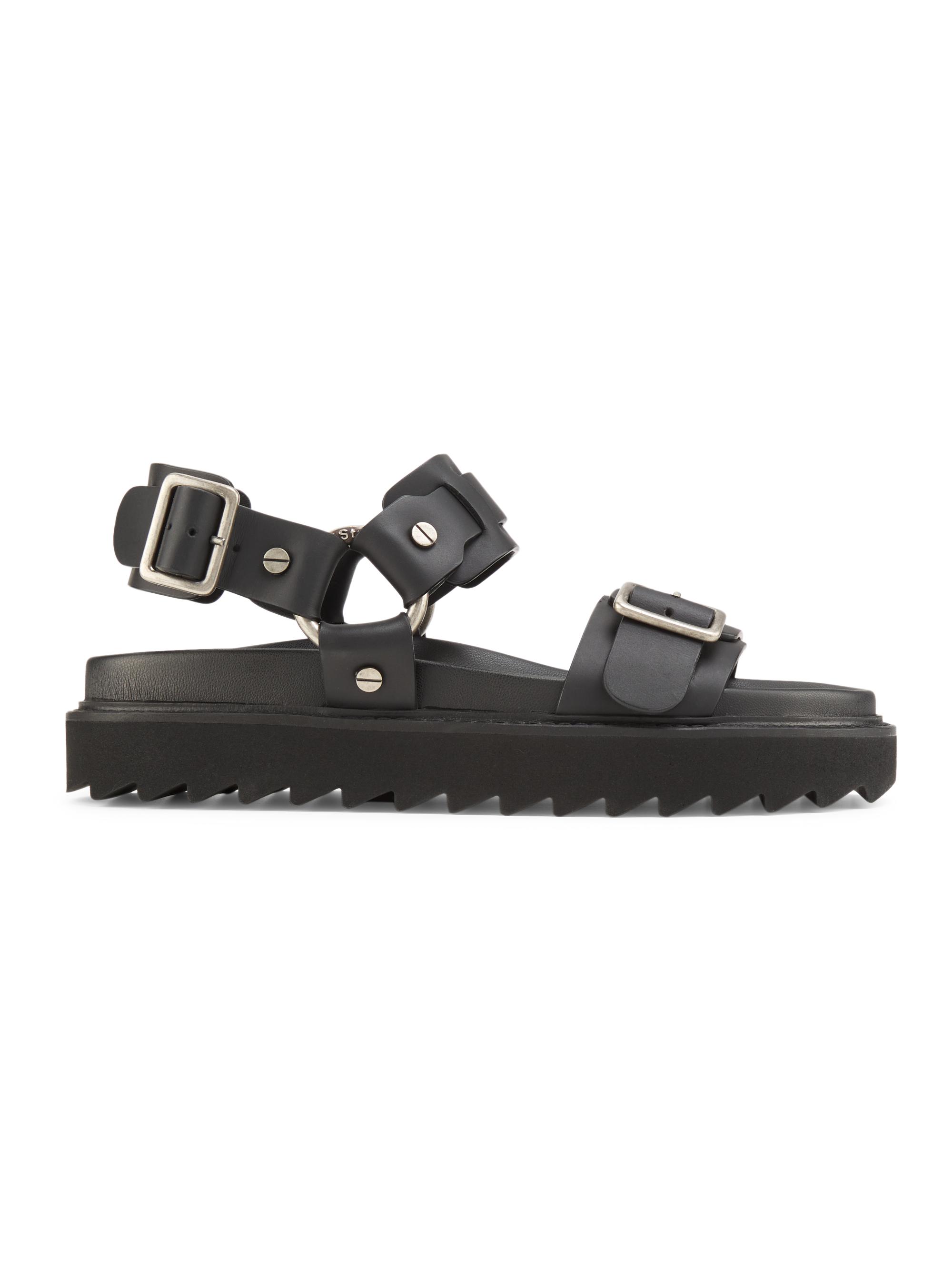 Acne Studios Balius Logo-Embossed Leather Sandals | Saks Fifth Avenue
