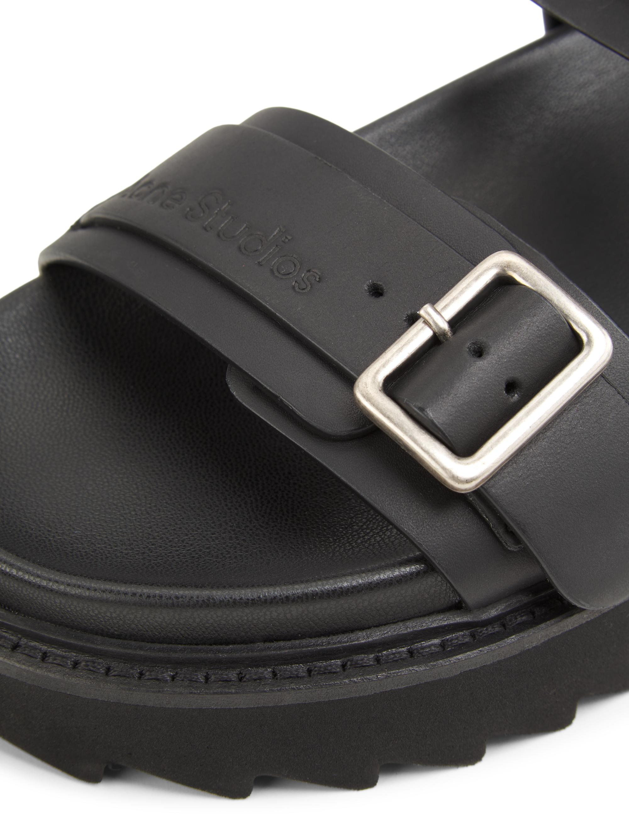 Acne Studios Balius Logo-Embossed Leather Sandals | Saks Fifth Avenue