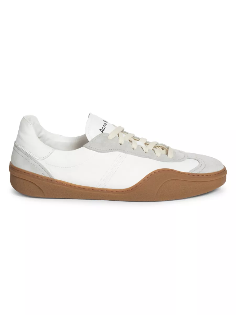 Shop Acne Studios Bars Leather Low-Top Sneakers | Saks Fifth