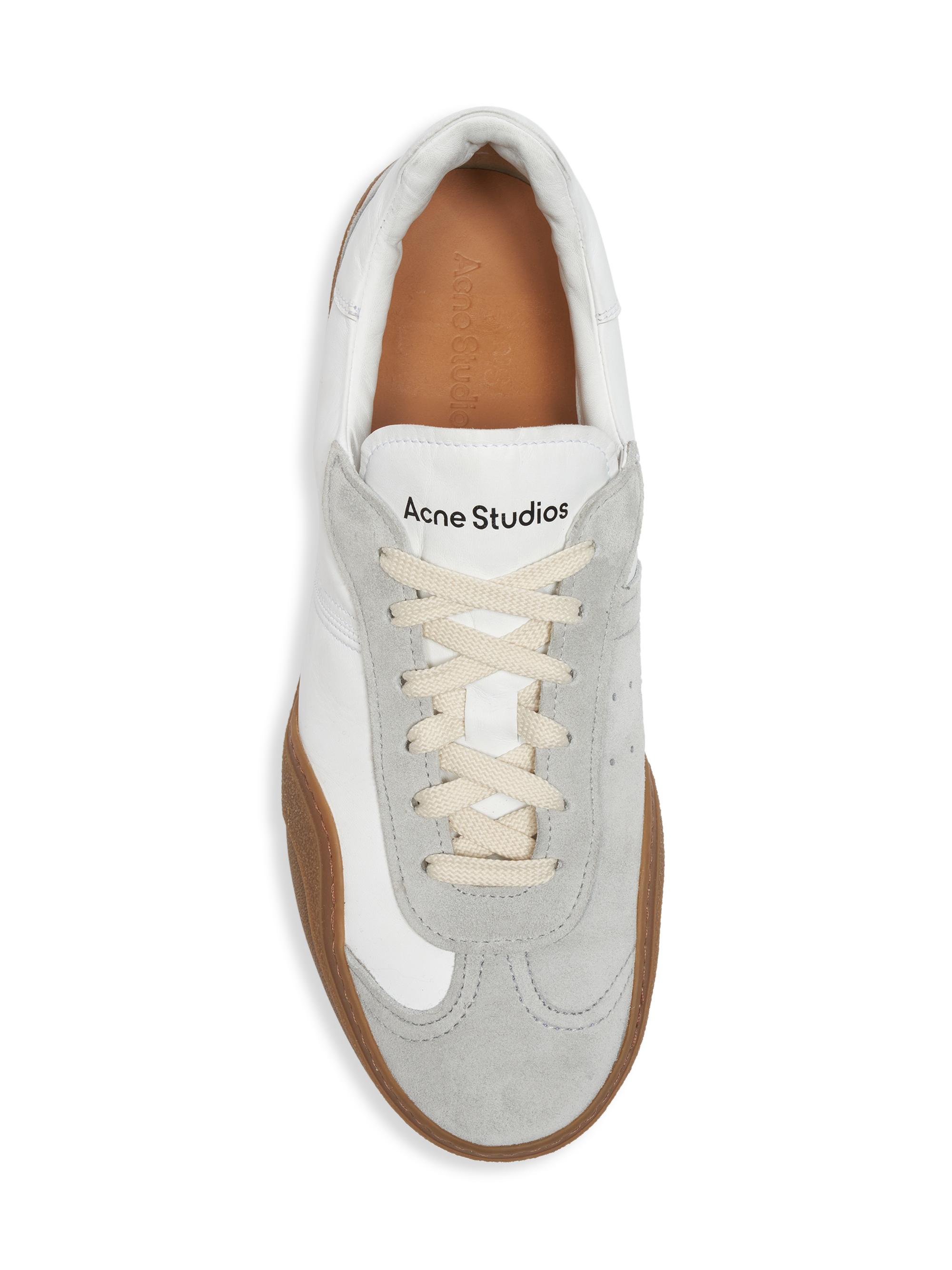 Acne Studios shoes 【最終値下げ】 Acne Studios Bars M Leather Low-Top Sneakers | Saks Fifth Avenue