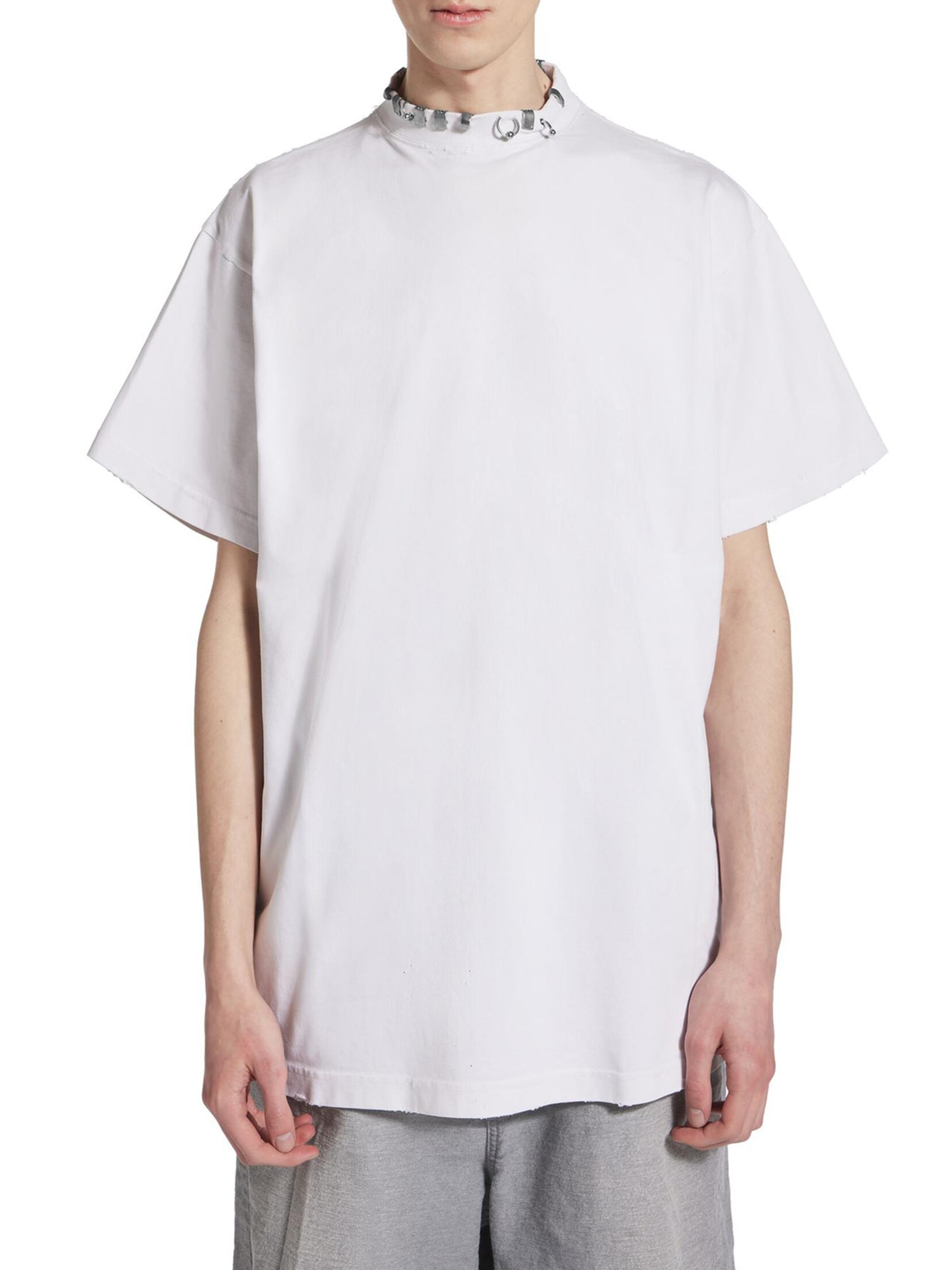 BALENCIAGA＊PIERCED T-SHIRT ヴィンテージ Tシャツ Pierced T-shirt Oversized in Black | Balenciaga US