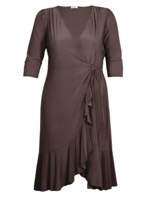 Shop Kiyonna Plus Size Whimsy Wrap Midi-Dress | Saks Fifth Avenue