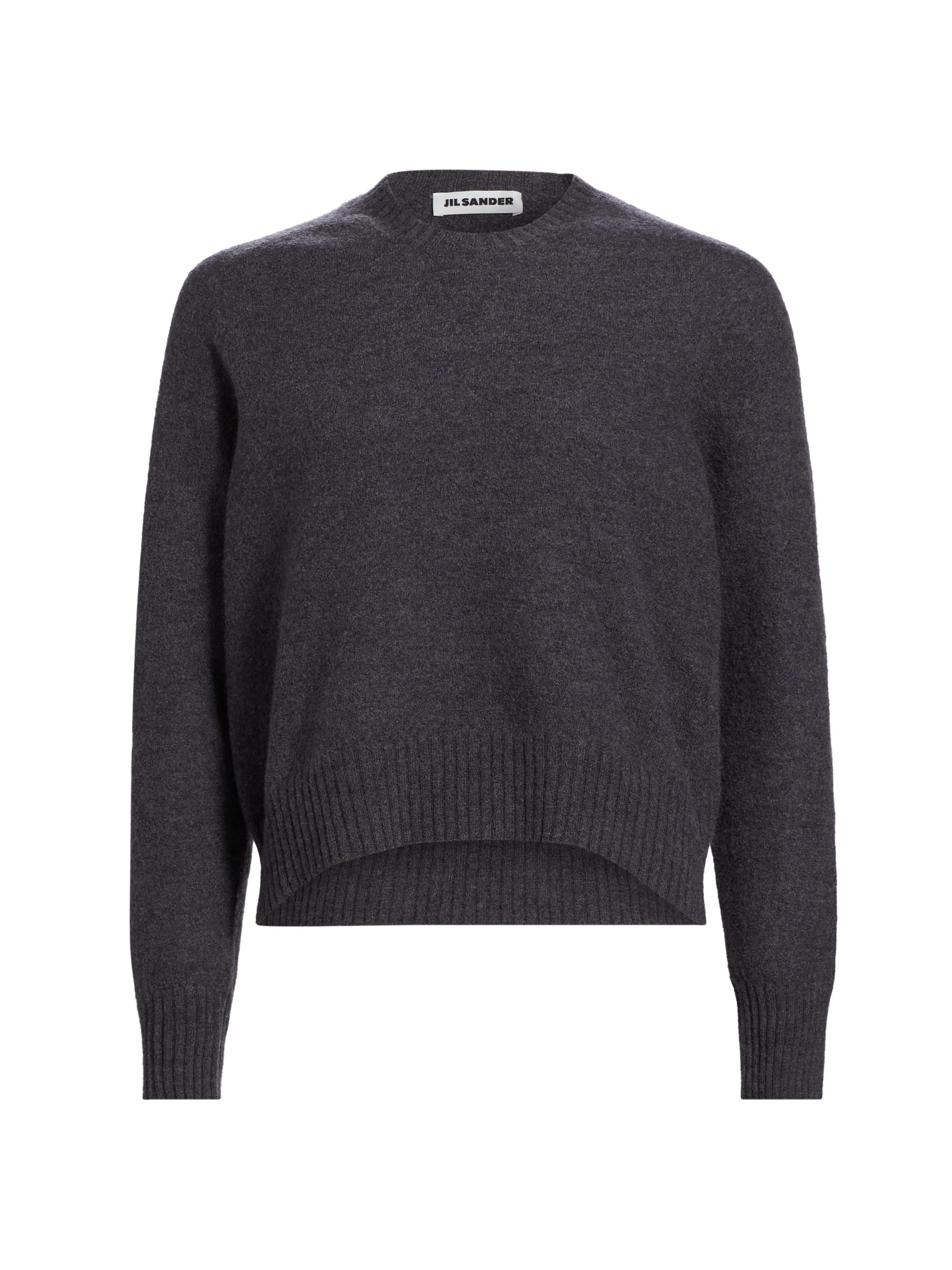 Jil Sander Women's Wool Crewneck Sweater - Medium Grey