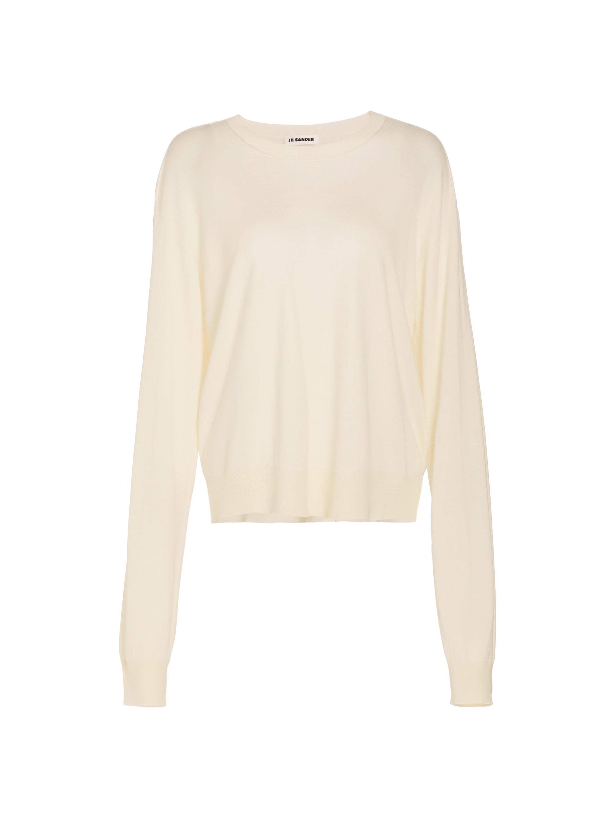 Jil Sander Women's Cashmere-Silk Crewneck Sweater - Natural