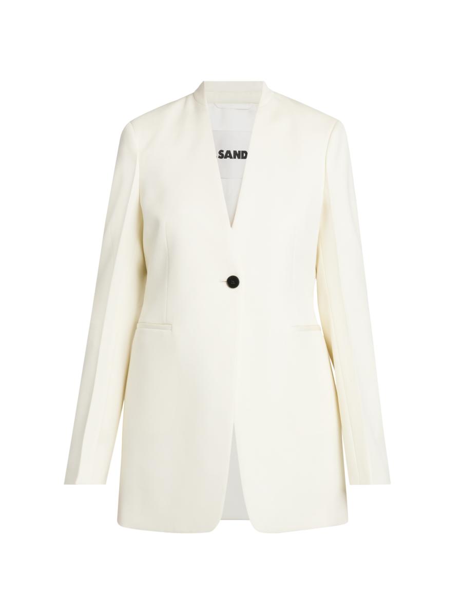 Jil Sander Wool Collarless Blazer | Saks Fifth Avenue