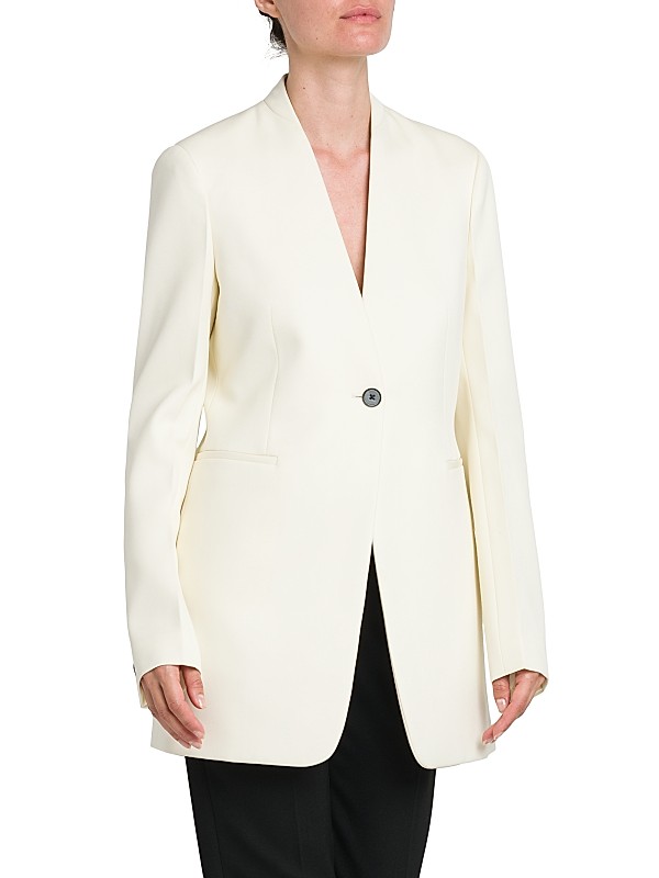 Shop Jil Sander Wool Collarless Blazer | Saks Fifth Avenue Shop Jil Sander Wool Collarless Blazer | Saks Fifth Avenue